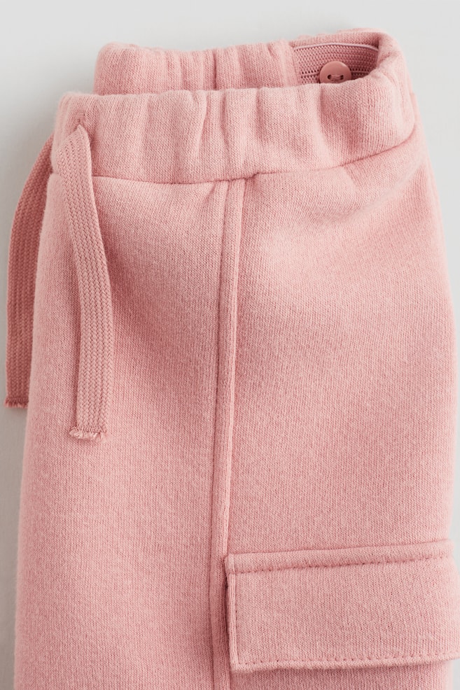 Brushed-Inside Cargo Joggers-Light pink - 2