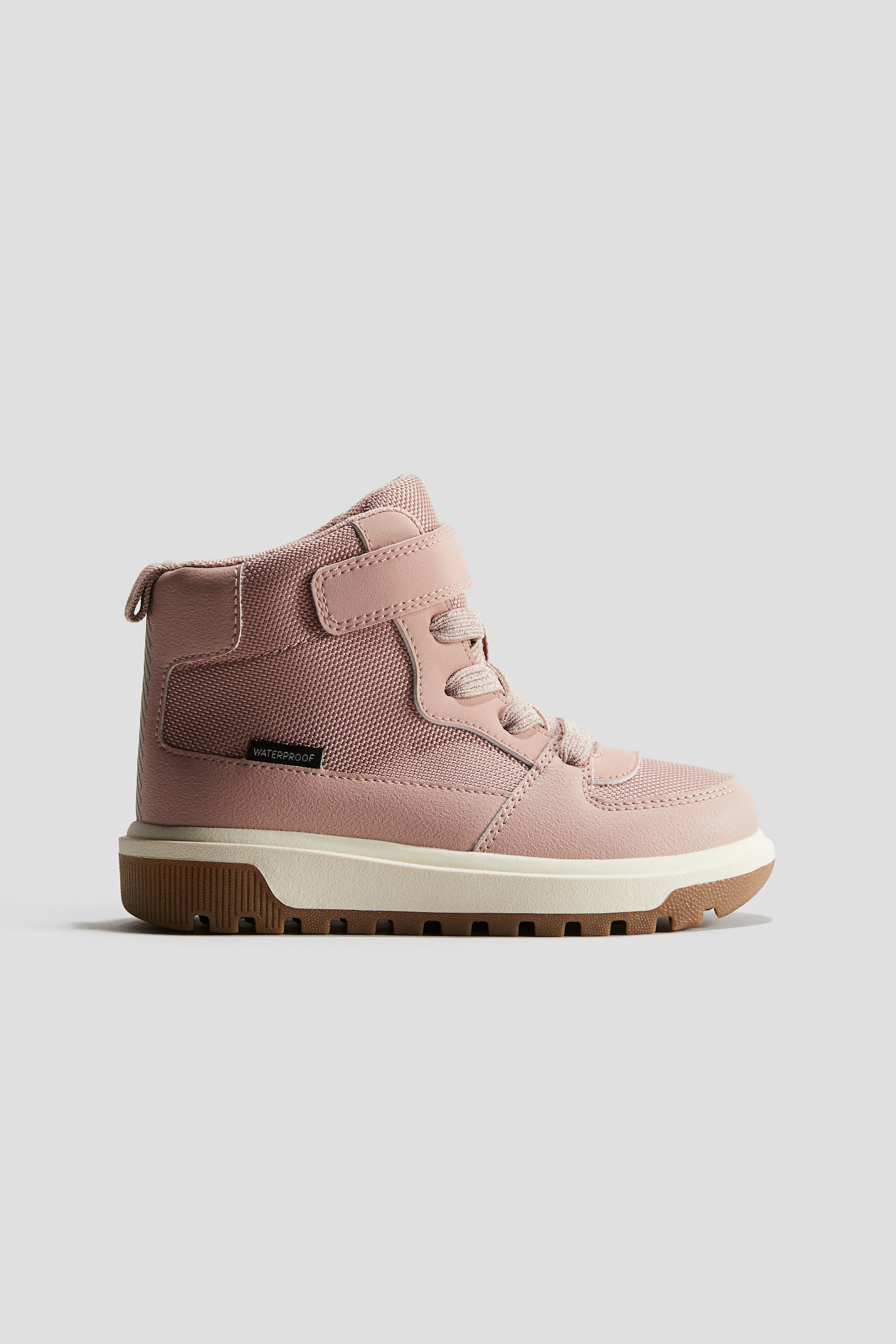 Waterproof hi-top trainers - Dusty pink - 1