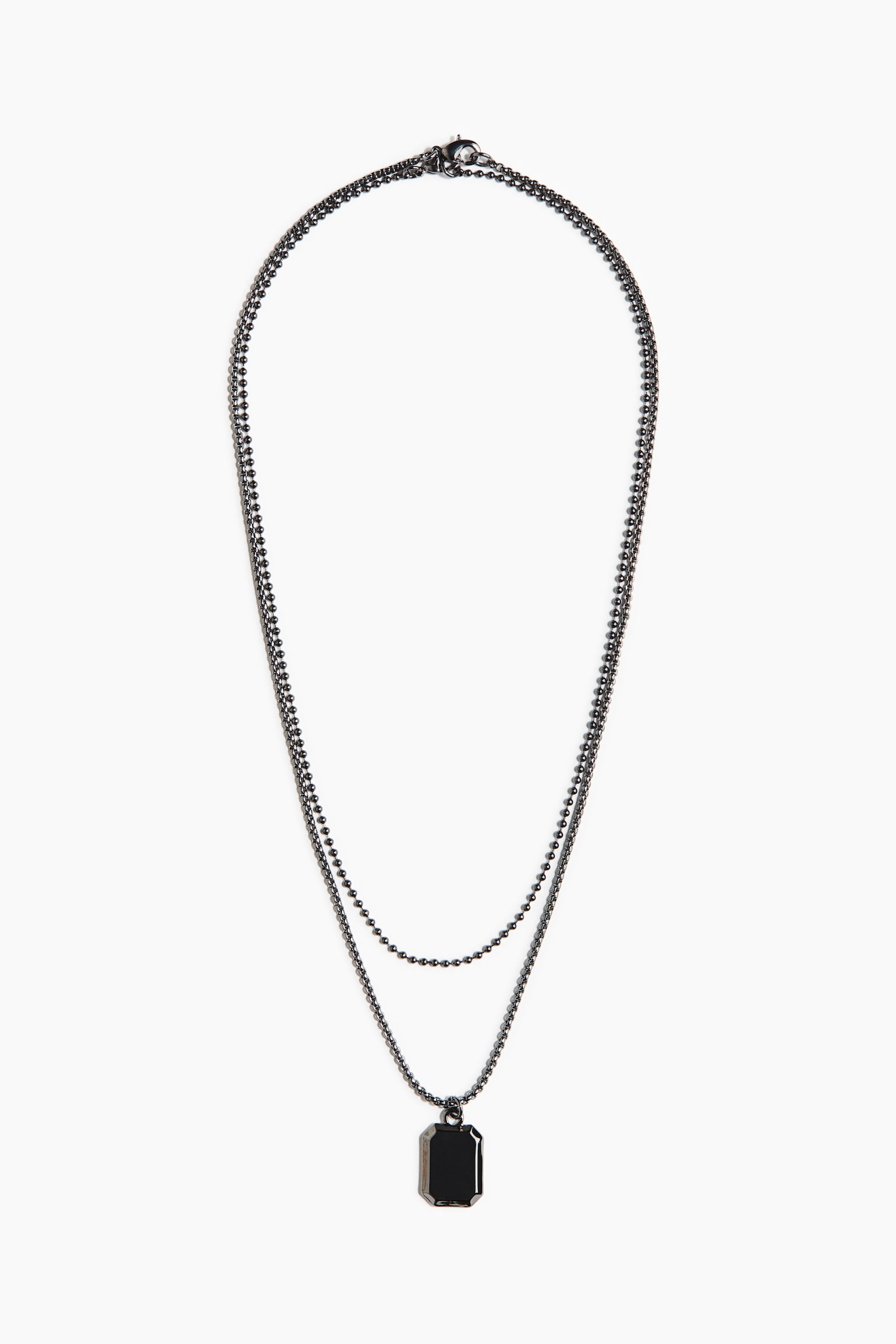 2-pack necklaces - Black/Silver-coloured - 1