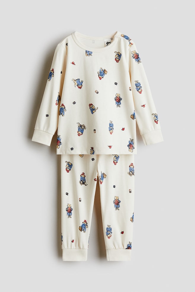 Bedruckter Baumwollpyjama - Weiß/Paddington Bear - 1