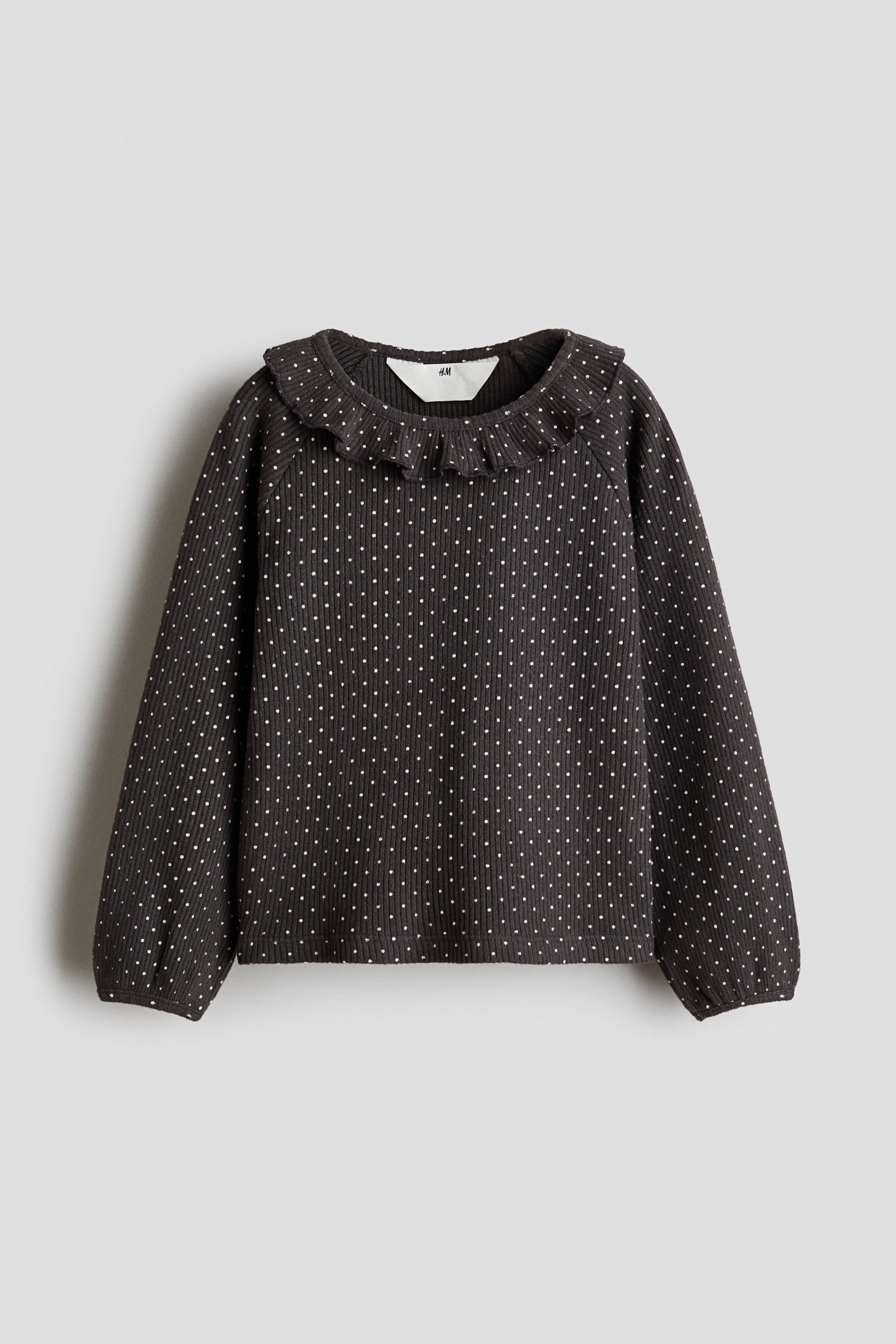 Ruffle-Trimmed Cotton Top
