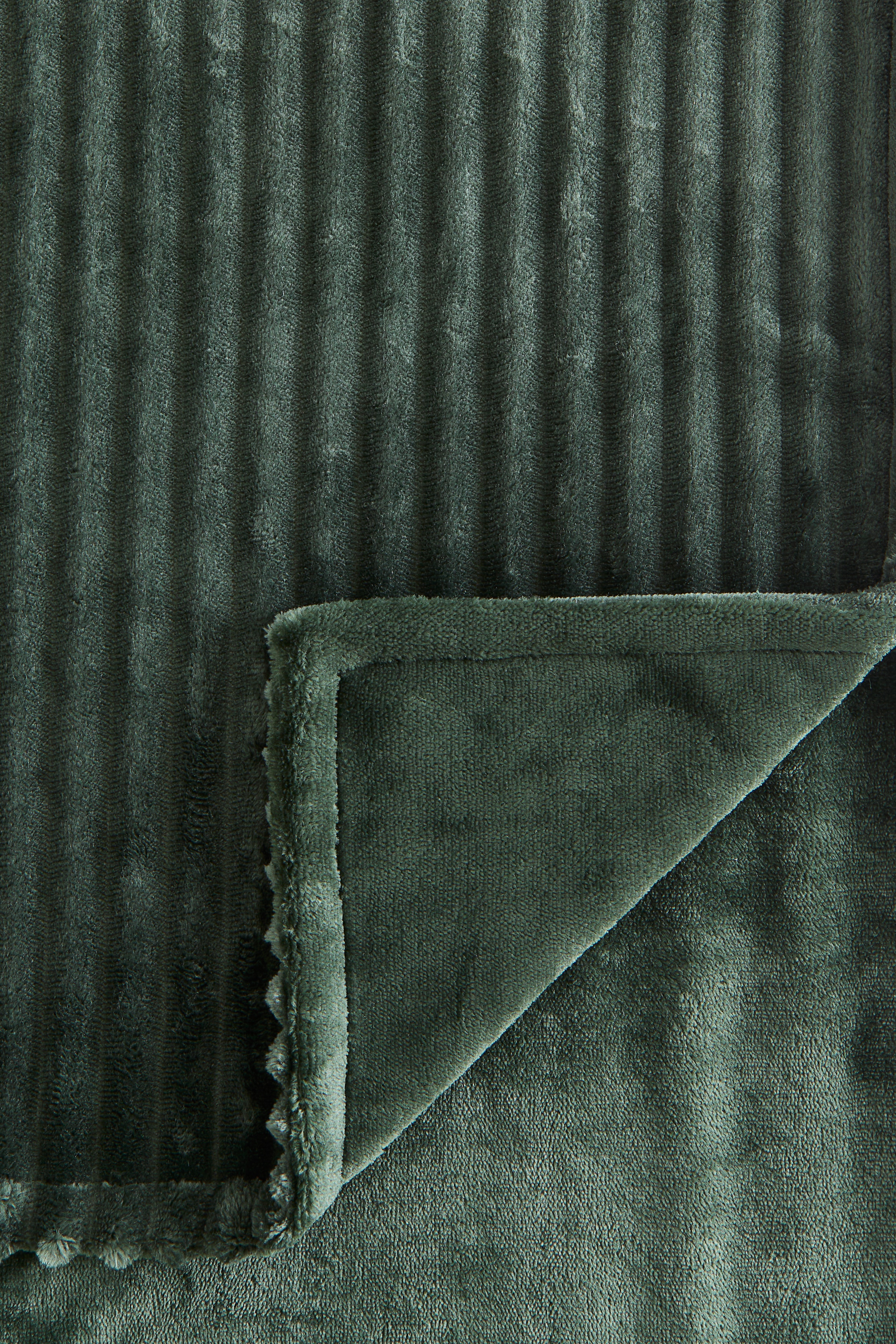 ストラクチャードフリースブランケット - ダークグリーン - Home All