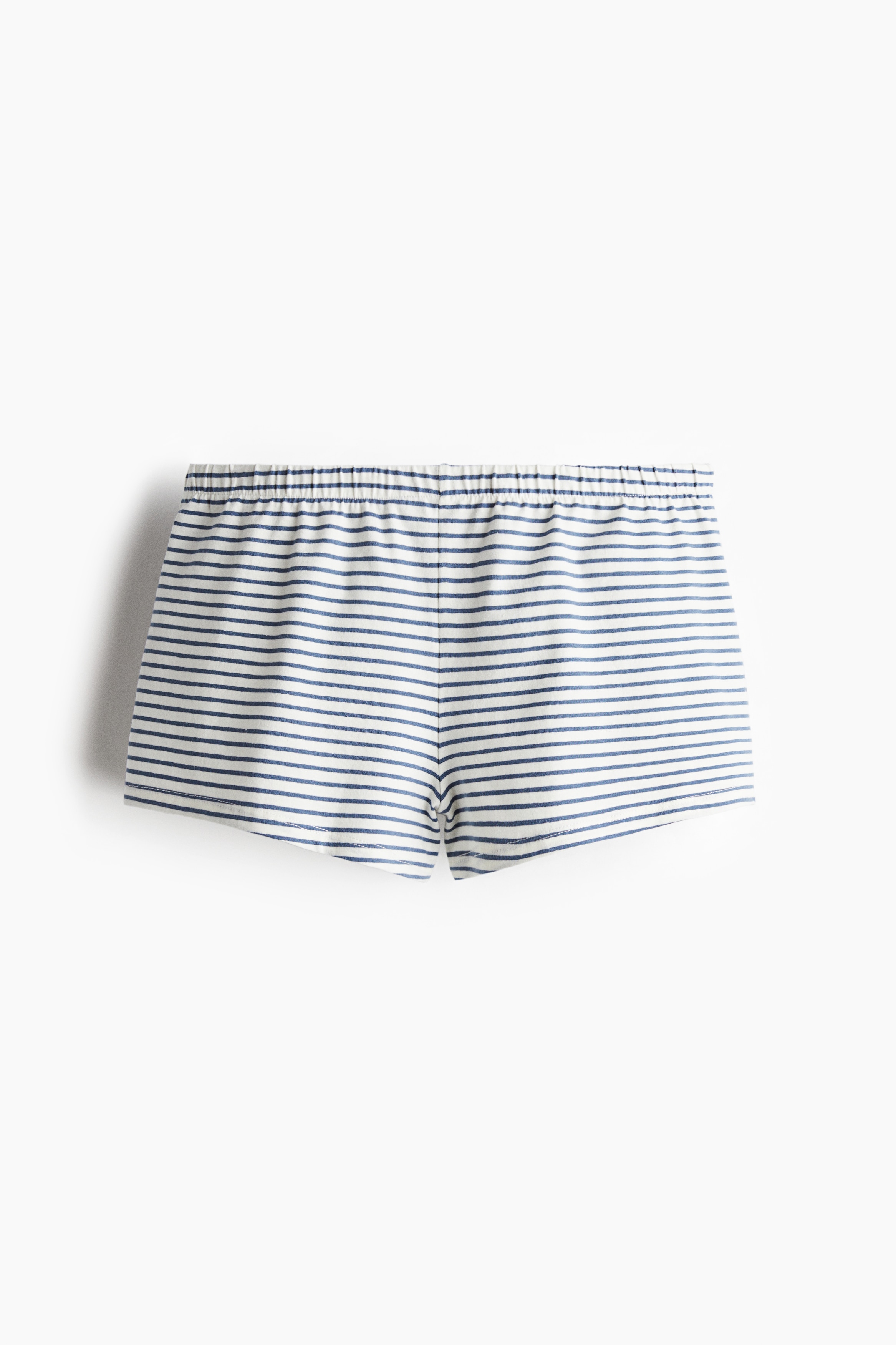 Dra-på-shorts i trikå - Vit/Randig/Vit/Blommig/Marinblå/Ljusblå