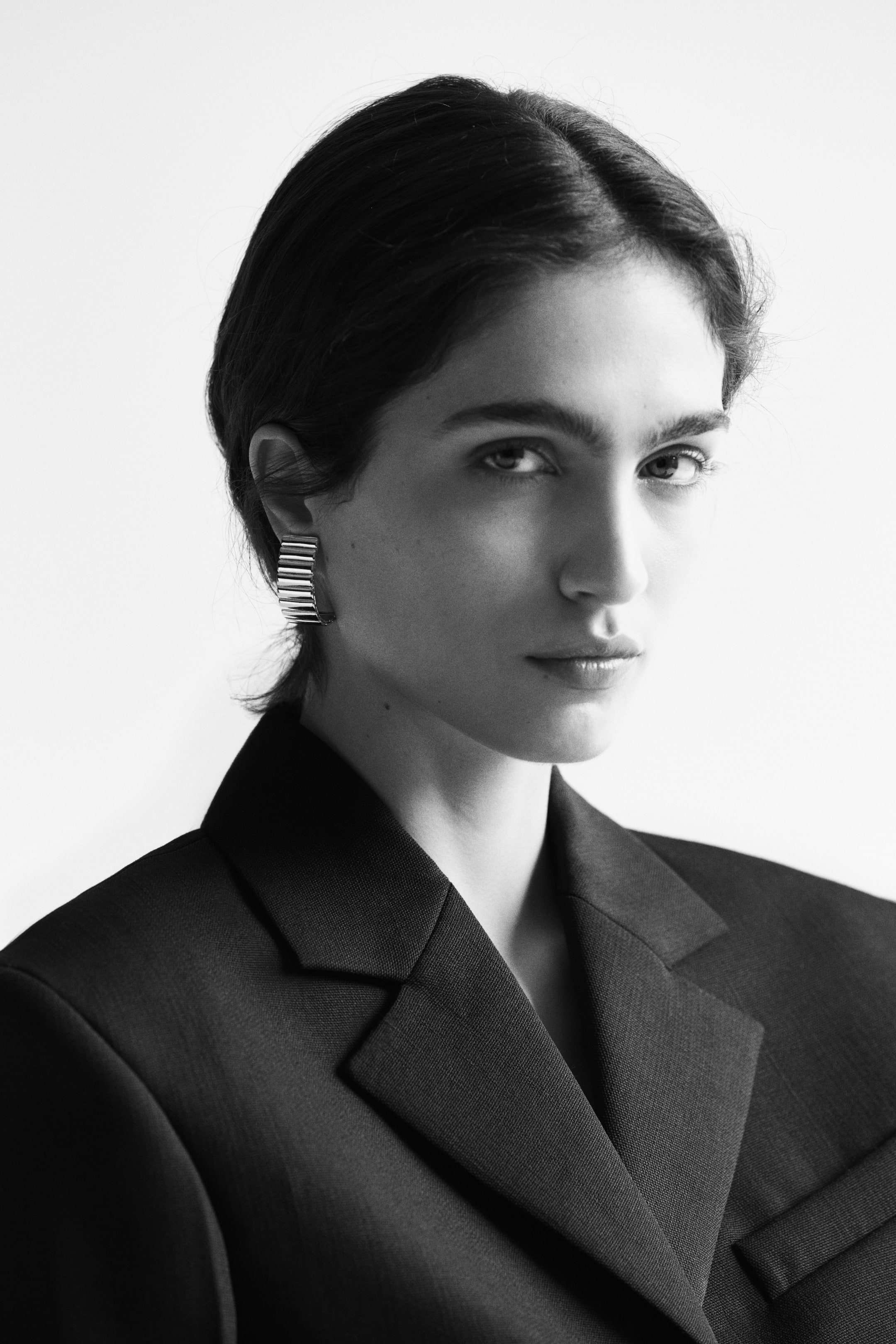 Fluted Two-Tone Earrings