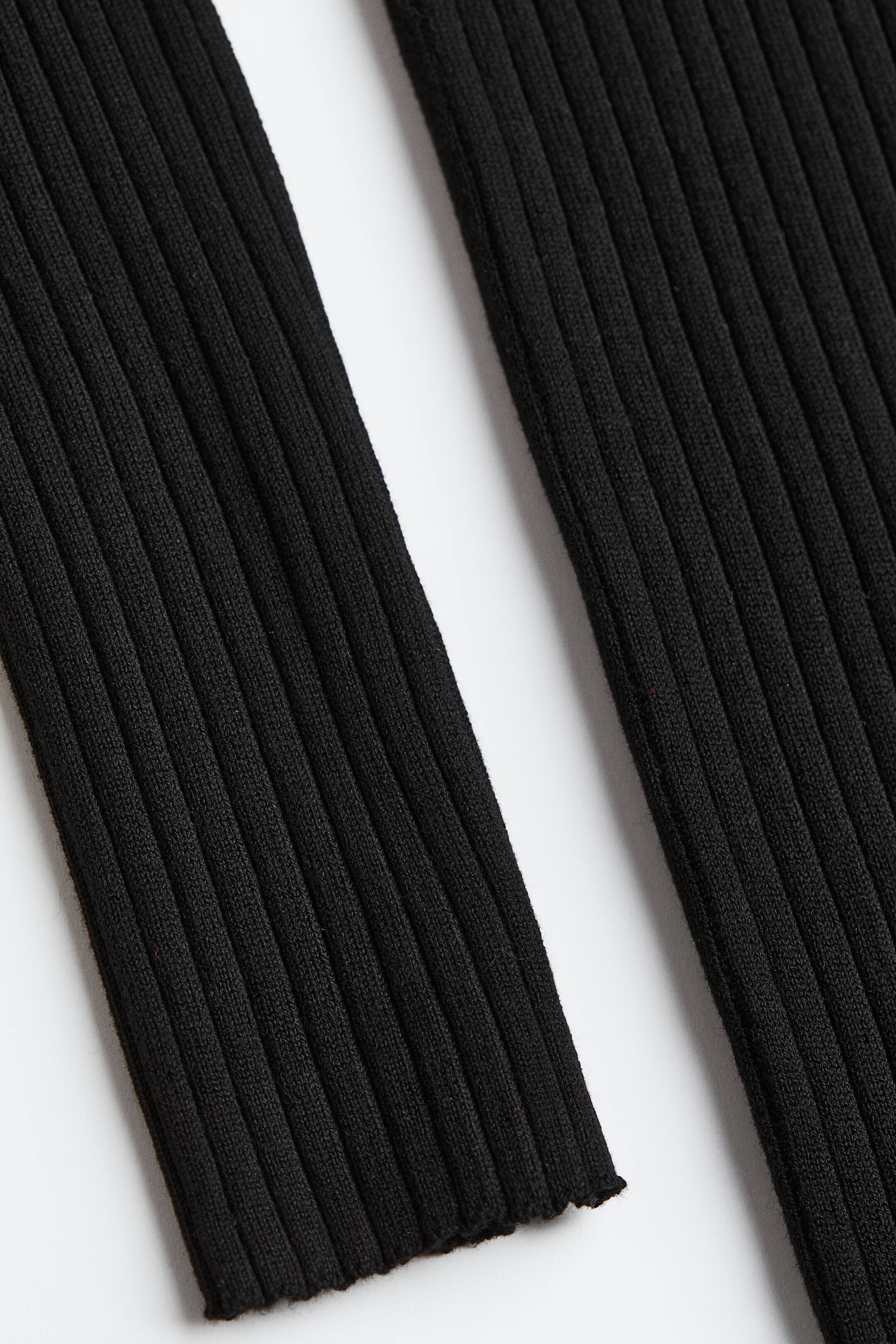 Visualizza immagine più grande: Abito bodycon in maglia a coste - Nero - DONNA | H&M IT 2