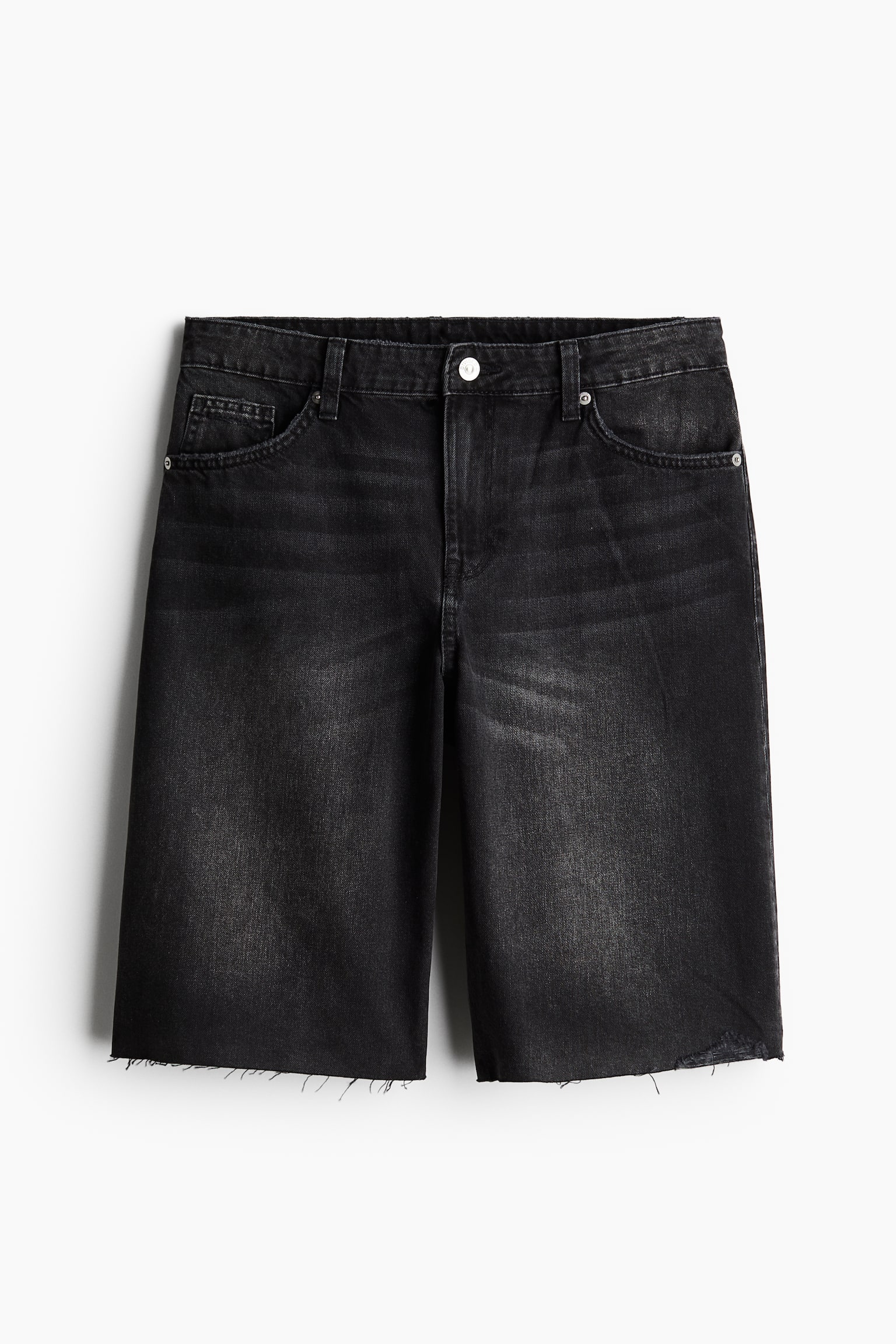 Bermuda Regular Denim Shorts - Black/Light denim blue - 2