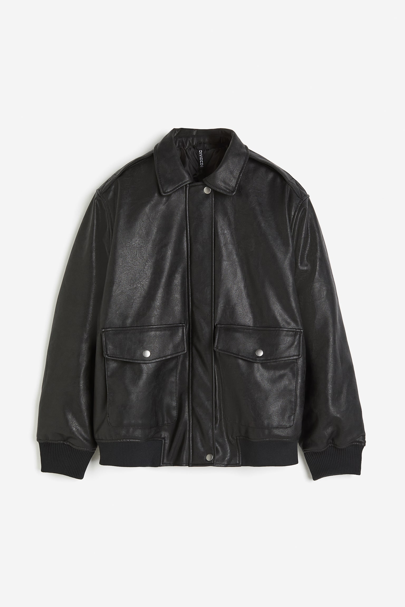 Coated Bomber Jacket - Black/Brown - 2