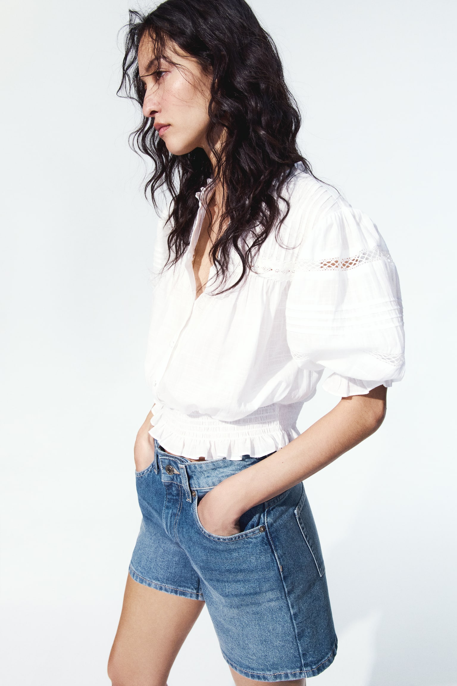 Denim shorts - Denim blue/Light denim blue/Dark denim blue - 5