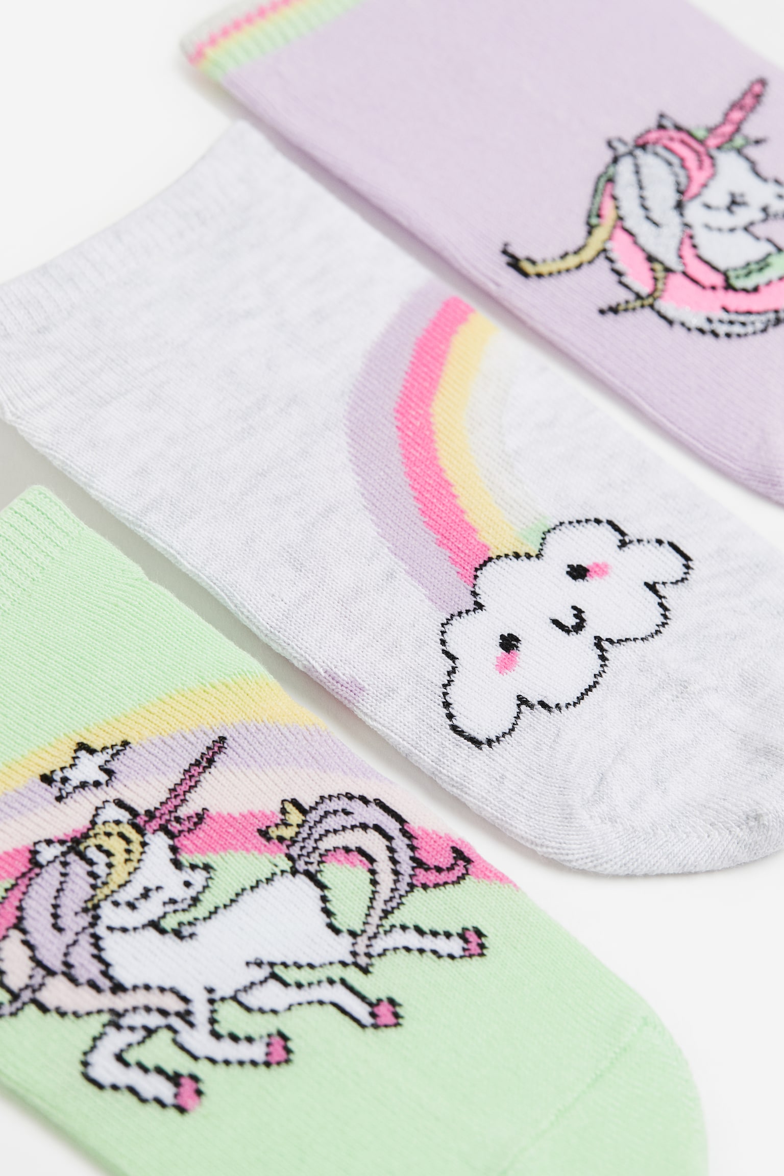 7-pack Sneaker Socks - Lilac/Unicorns/Light pink/Bunny - 2