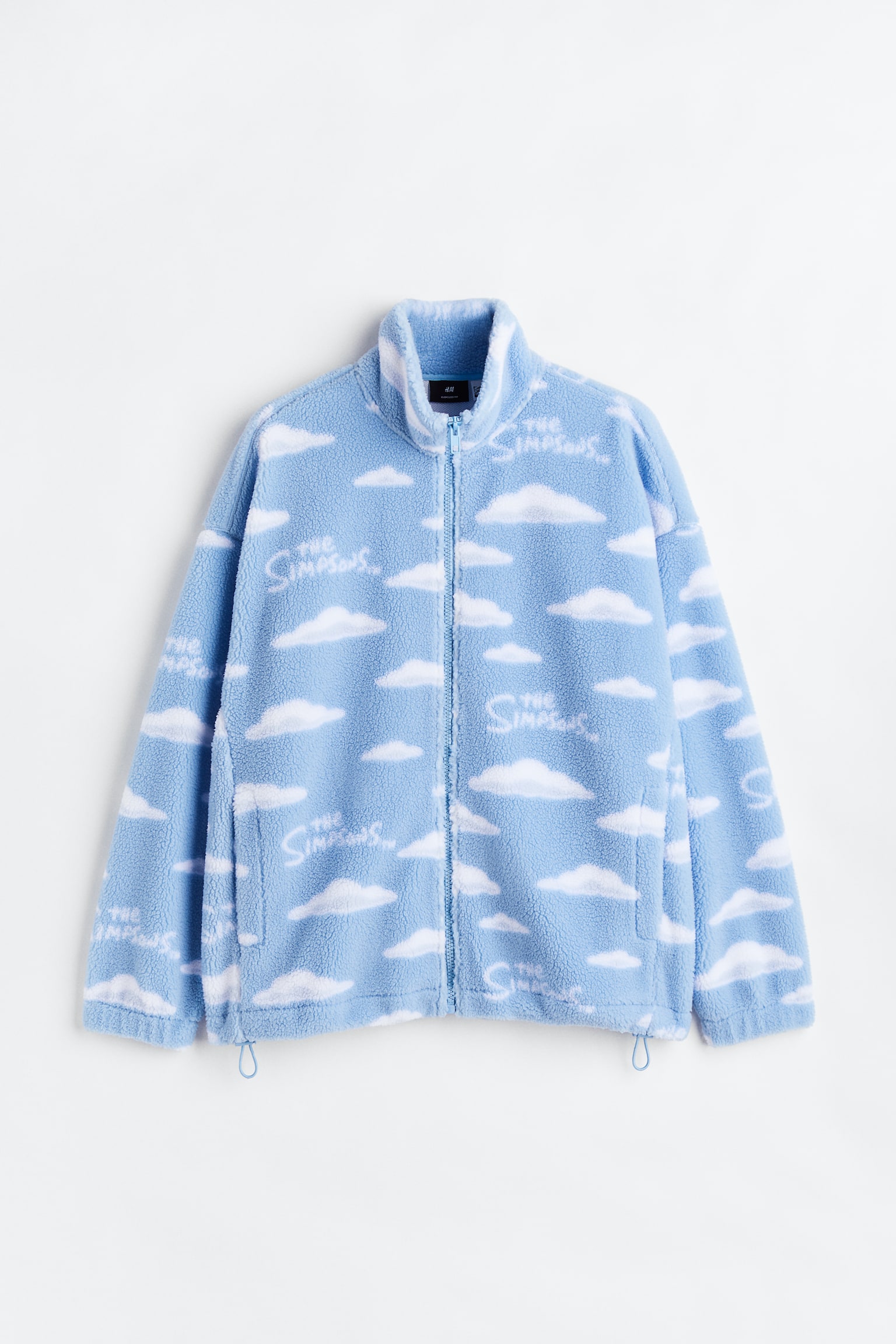 Oversized Fit Teddy jacket - Light blue/The Simpsons