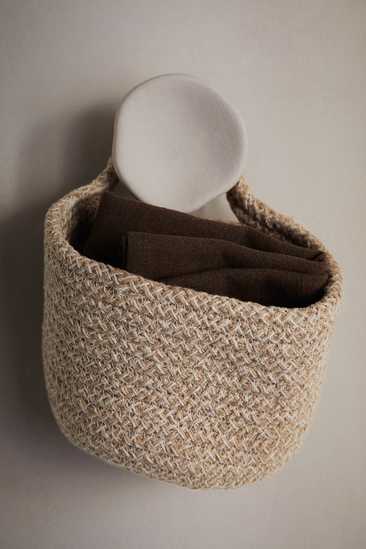 Extra-Small Cotton Storage Basket Light beige Home All H&M US