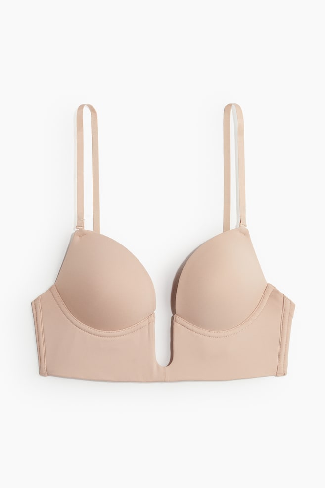 Sujetador push-up multiposición de microfibra - Beige - 1