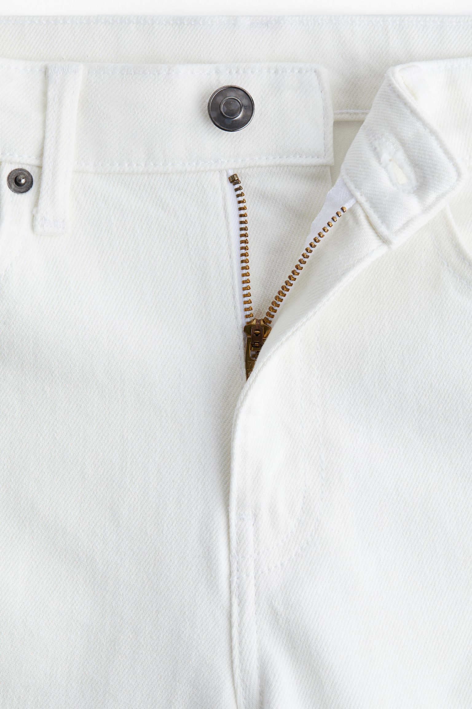 Женские джинсы H&M Straight Regular Jeans with Side Stripes, цвет: Белый — фото 2