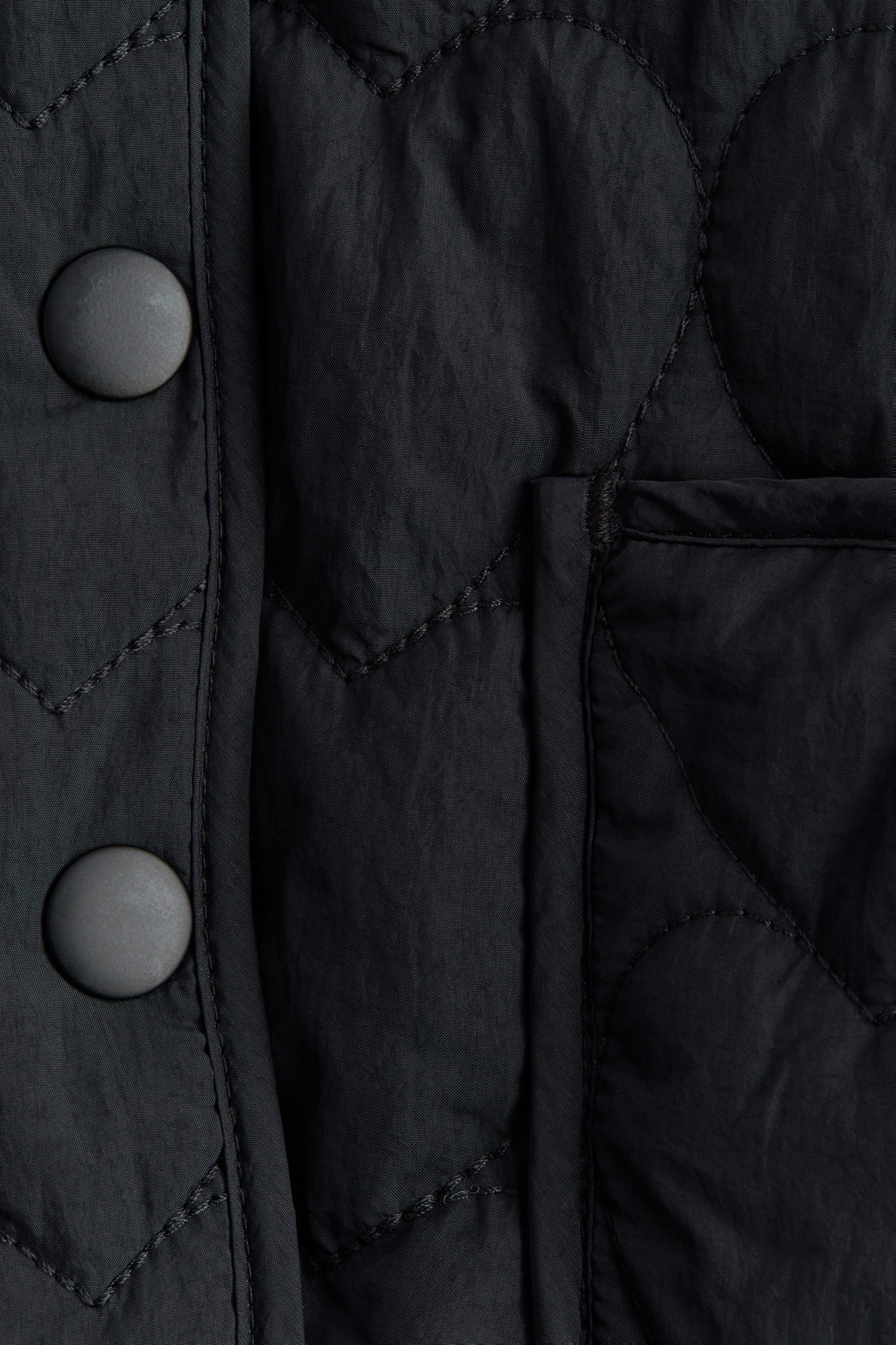 キルティングジャケット - ブラック/ライトブルー - 4