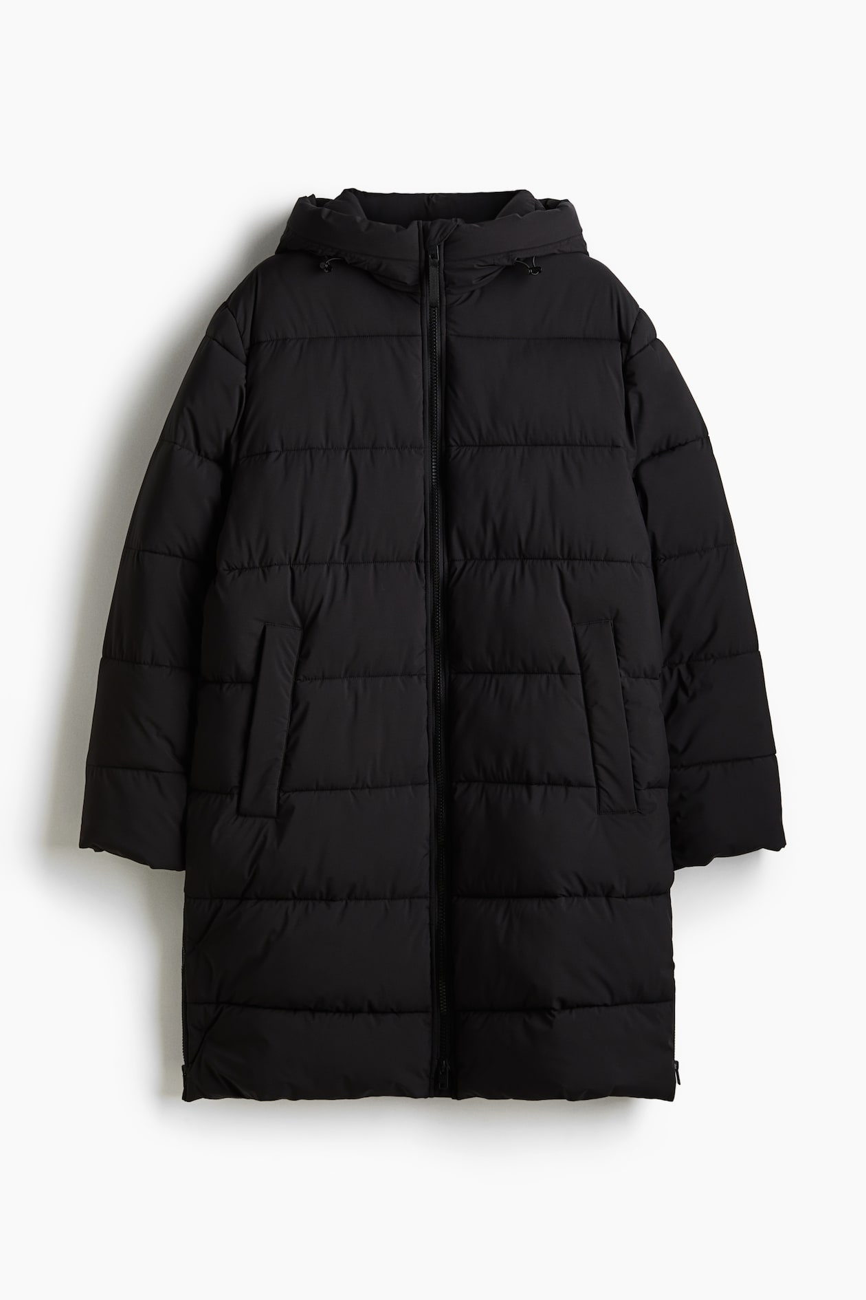 Long puffer jacket Black Men H&M IN