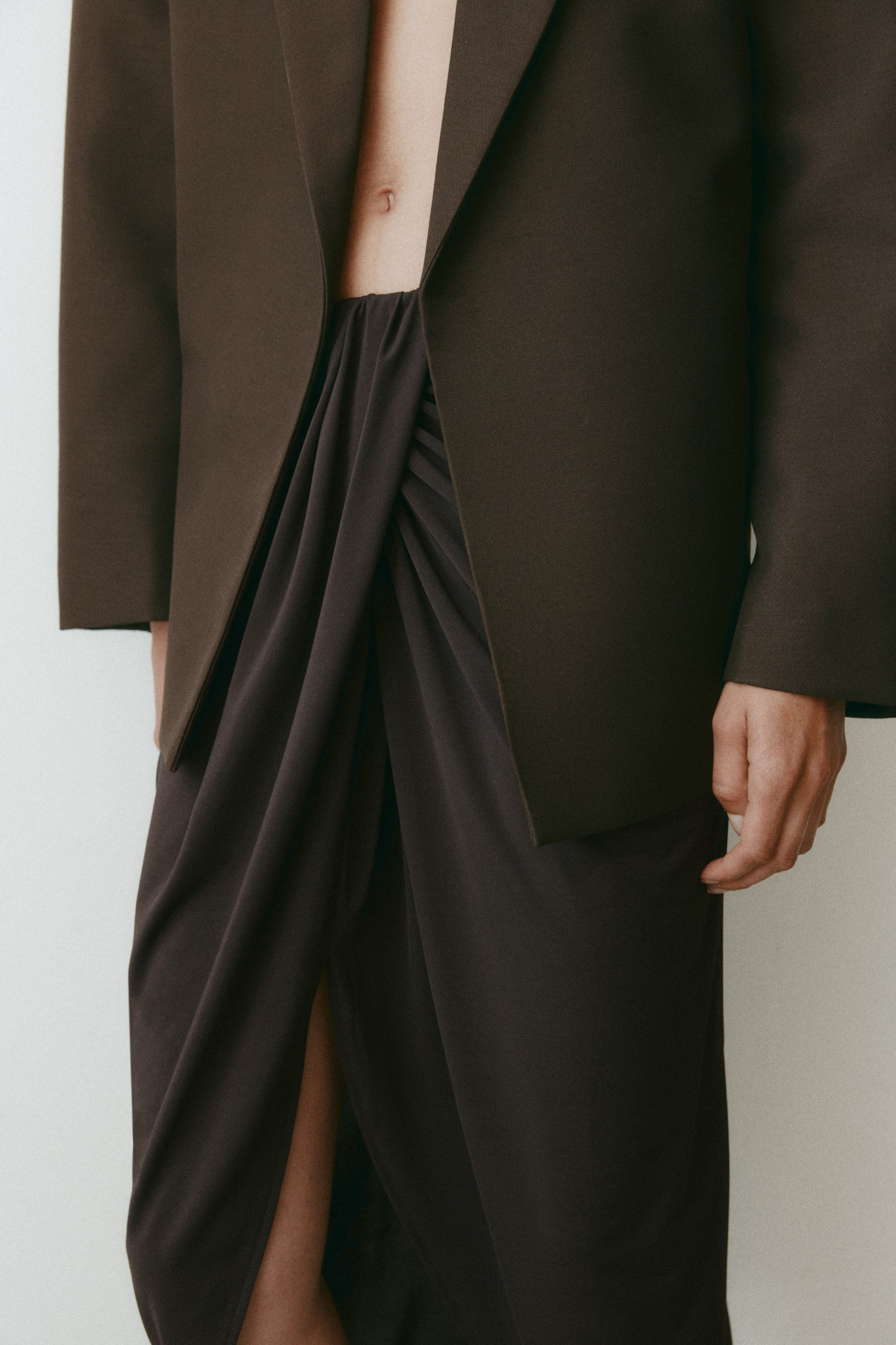 Draped Jersey Skirt