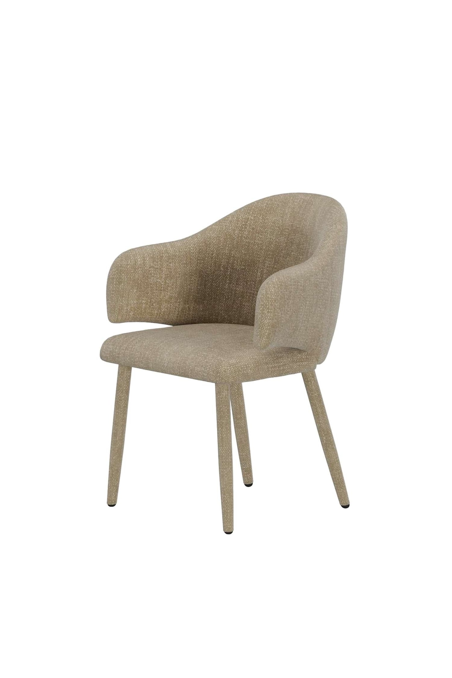 Sedia Da Pranzo Evelin (set Da 2)-Velluto, Beige - 3