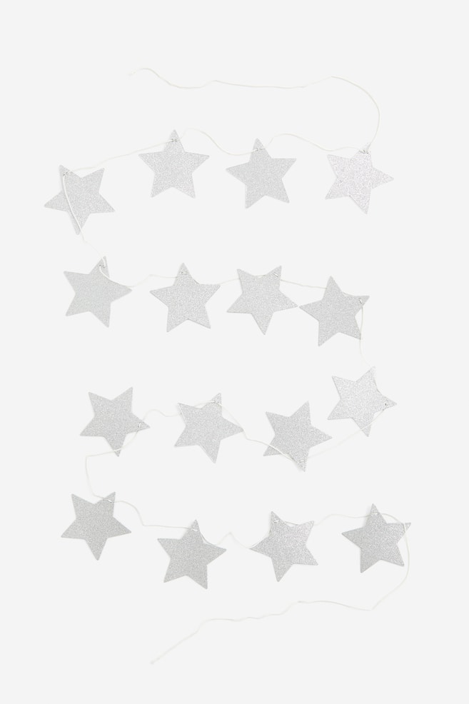 Glitzernde Sternengirlande - Silberfarben - 1