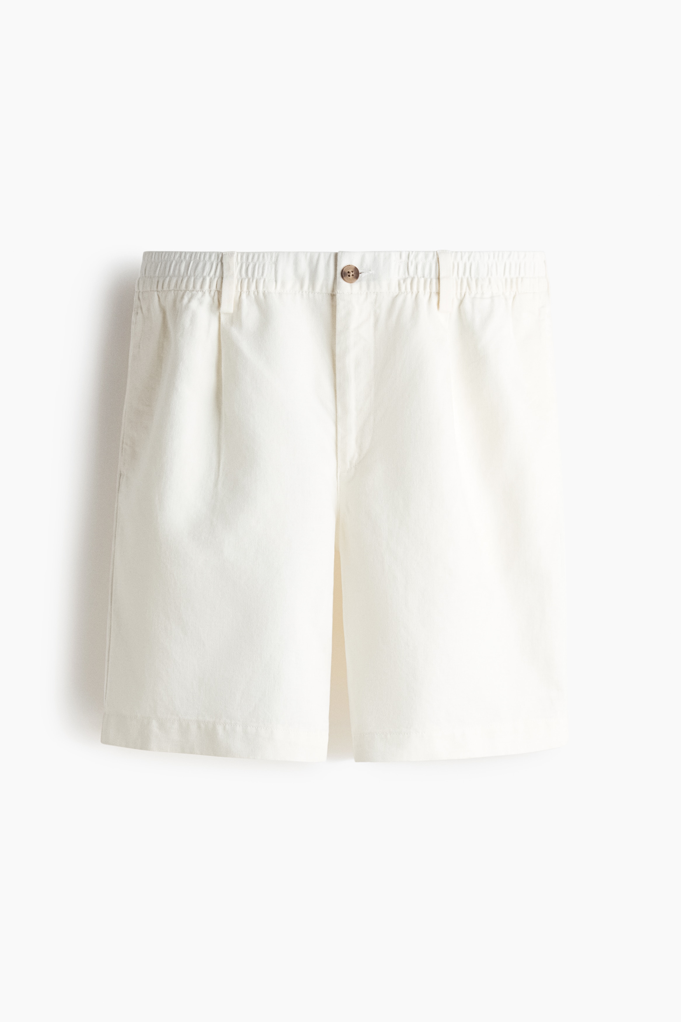 Quần short linen pha Relaxed Fit - Màu trắng/Màu nâu/Màu đen