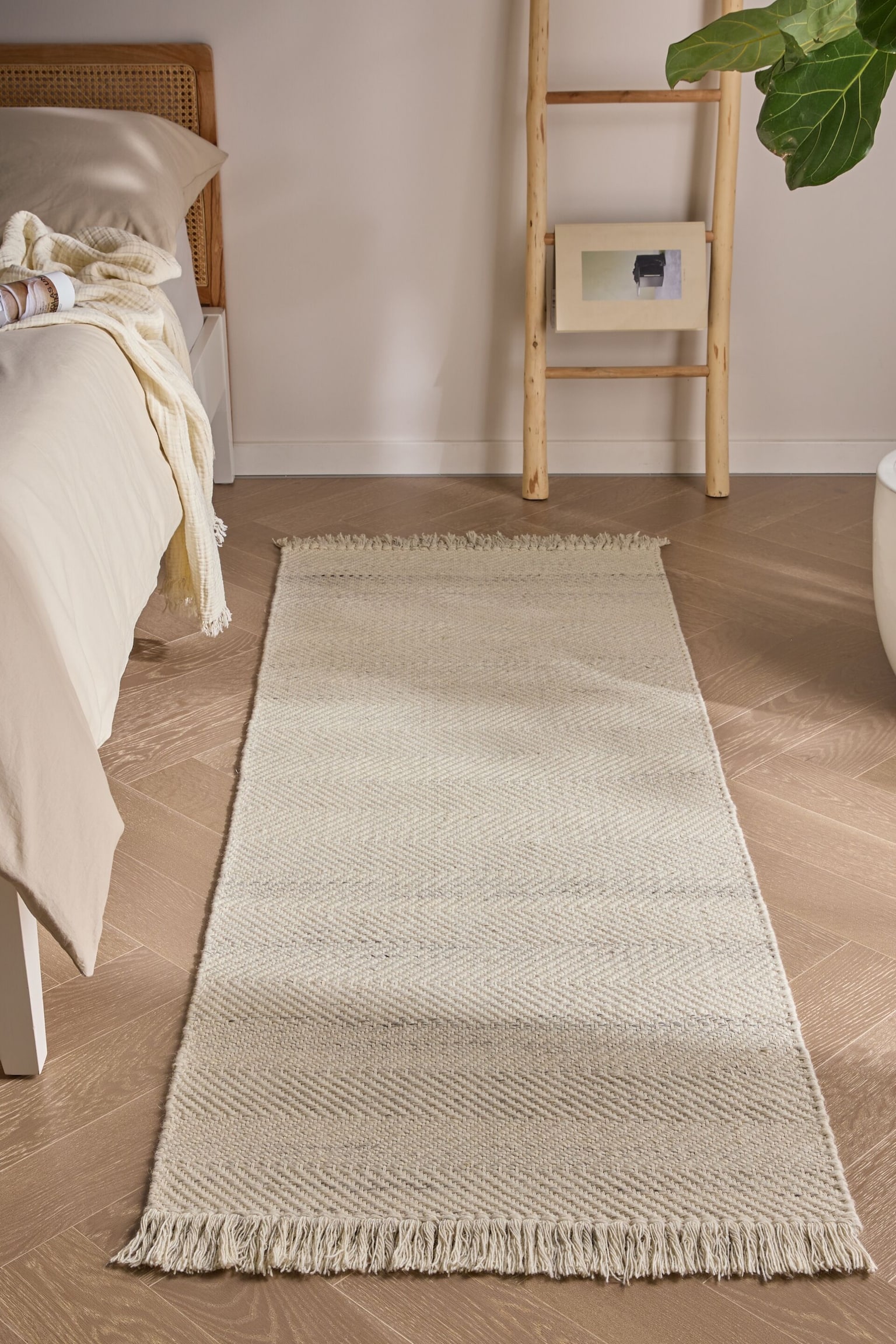 Tapis De Couloir En Laine Lars - Crème - 2
