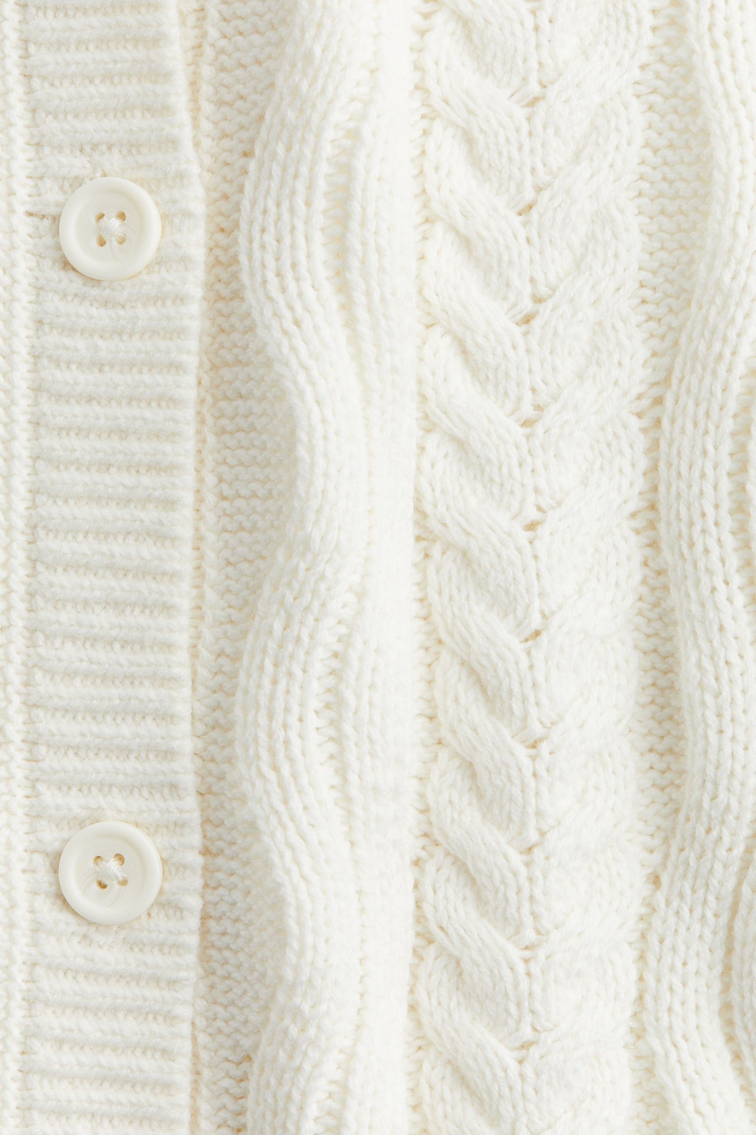 Женский кардиган H&M Cable-Knit, цвет: Белый — фото 2