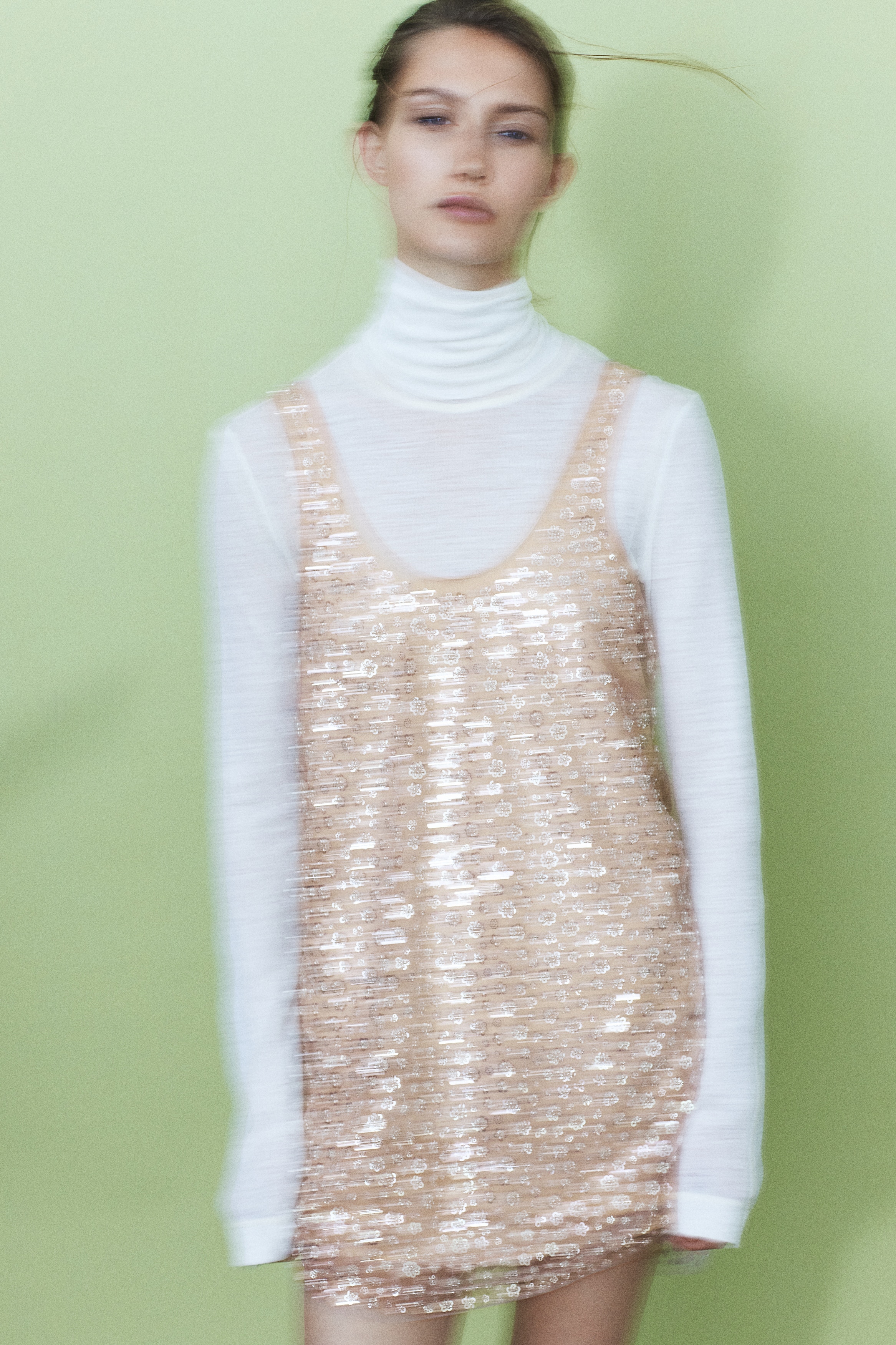 Sequined Dress - Beige/silver-colored - Ladies | H&M US