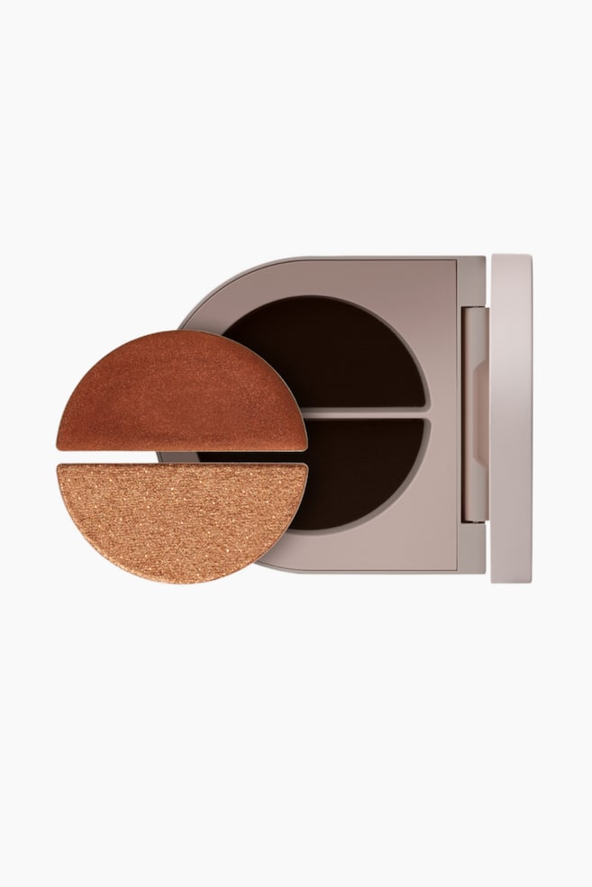 Satin & Shimmer Duet Eyeshadow - Satin Copper/copper Shimmer/Satin Olive/khaki Shimmer/Satin Cocoa/white Gold Shimmer - 1
