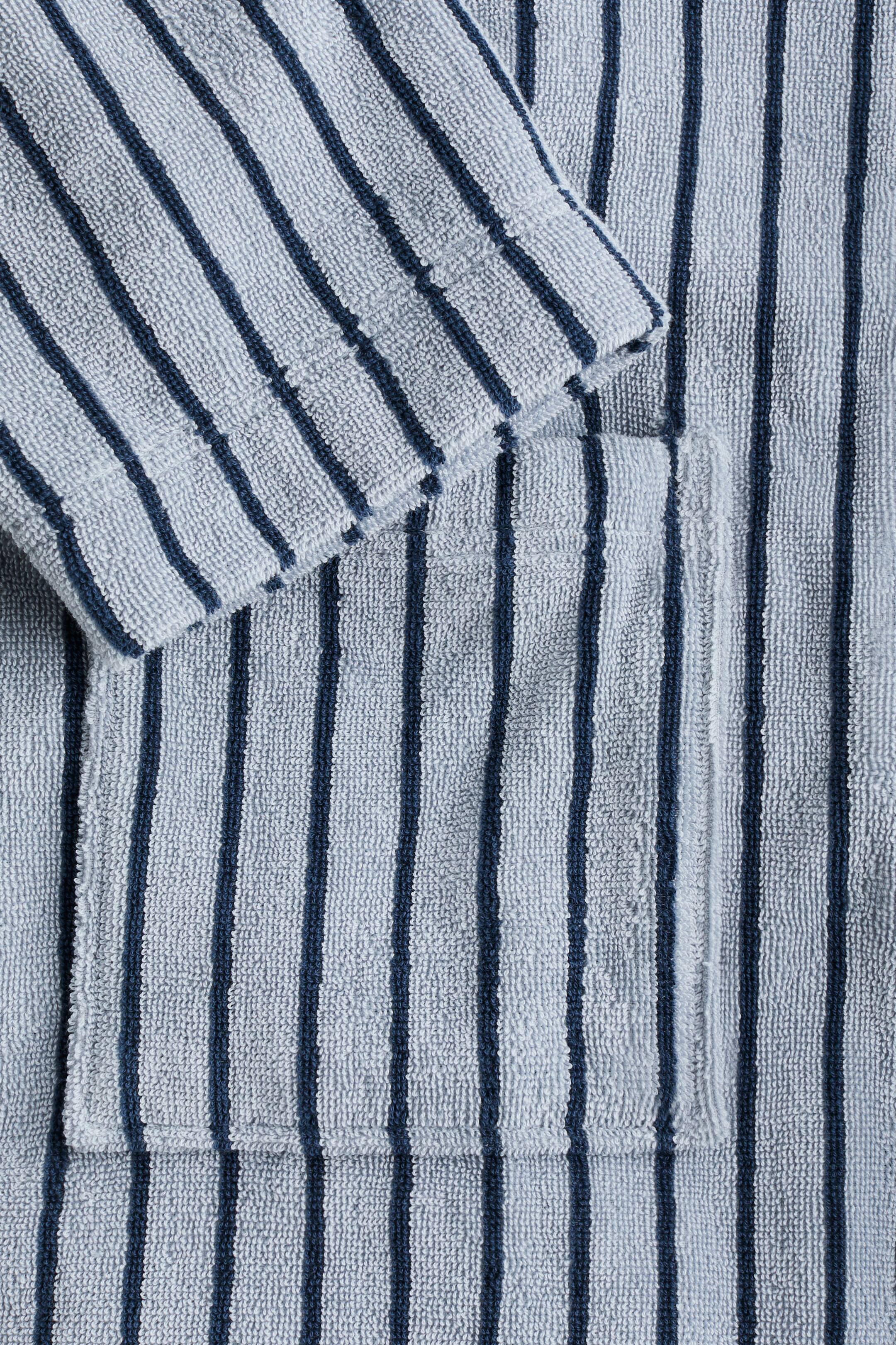 Accappatoio cotone velour motivo millerighe - | Ecom