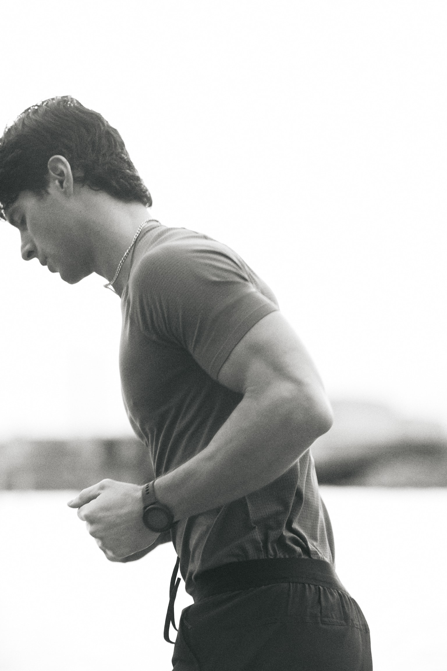 טישירט ספורט DryMove™‎ Muscle Fit‎ - ורוד כהה/שחור - 9