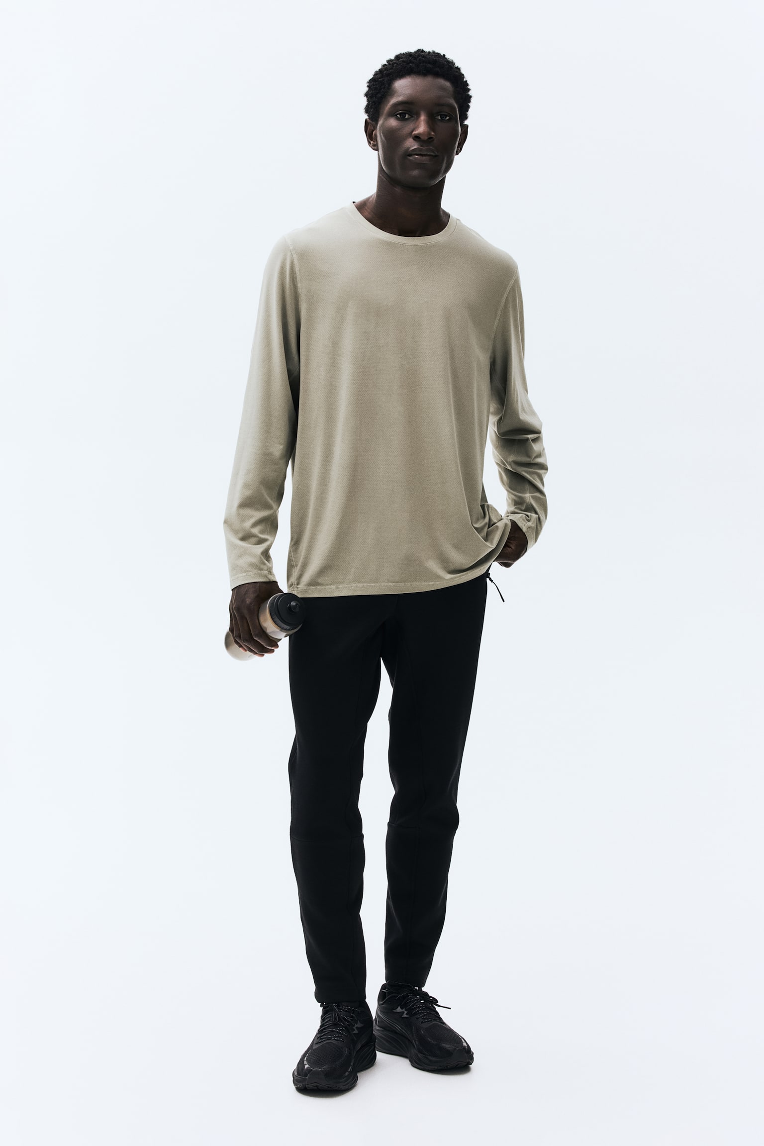 Slim Fit Sports joggers with DryMove™ - Black/Light grey marl/Burgundy/Dark grey/Dark green - 3