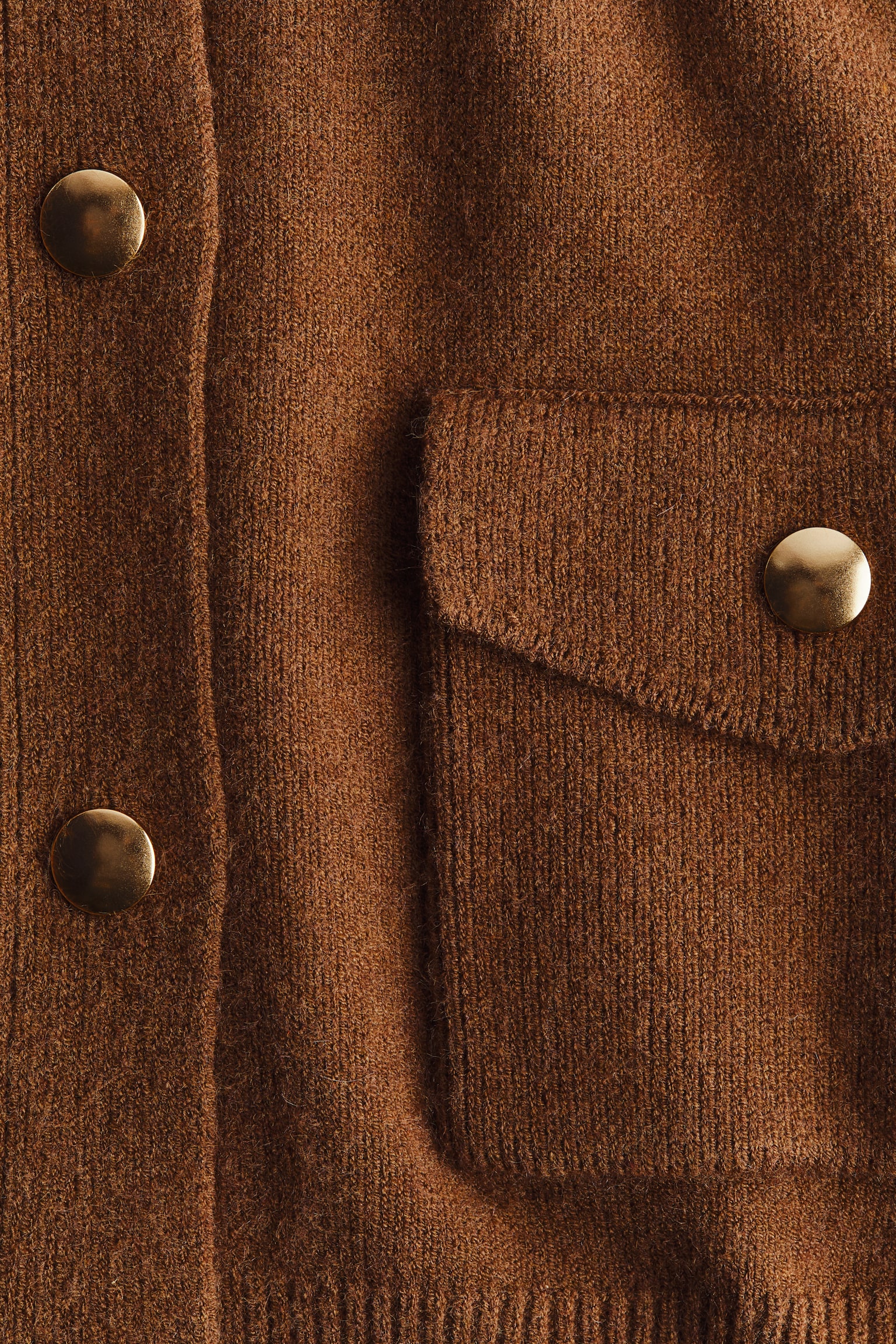 Женский кардиган H&M Oversized Cardigan, цвет: Коричневый — фото 8