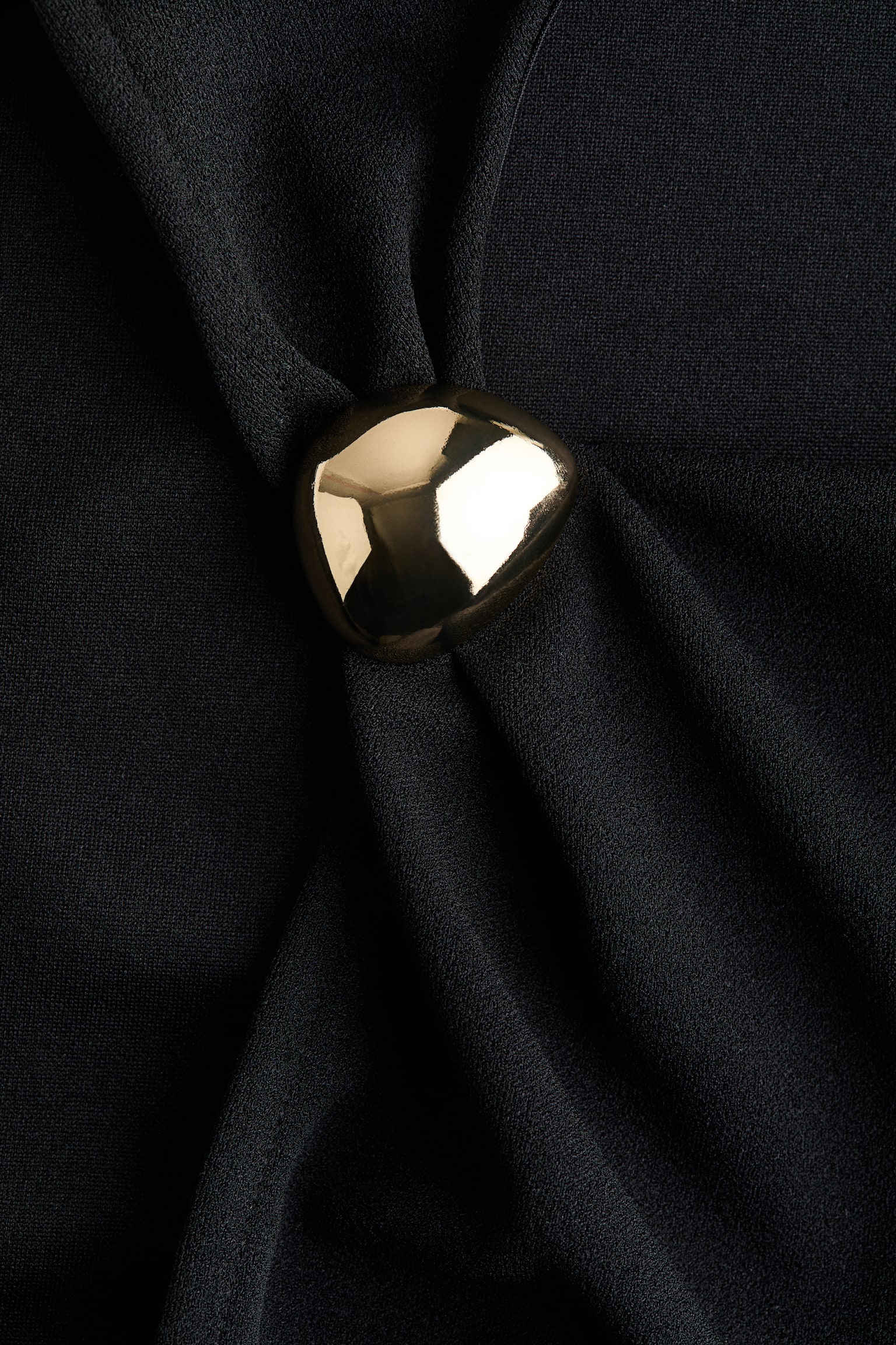 Cowl-neck vest top - Black/Cream - 2