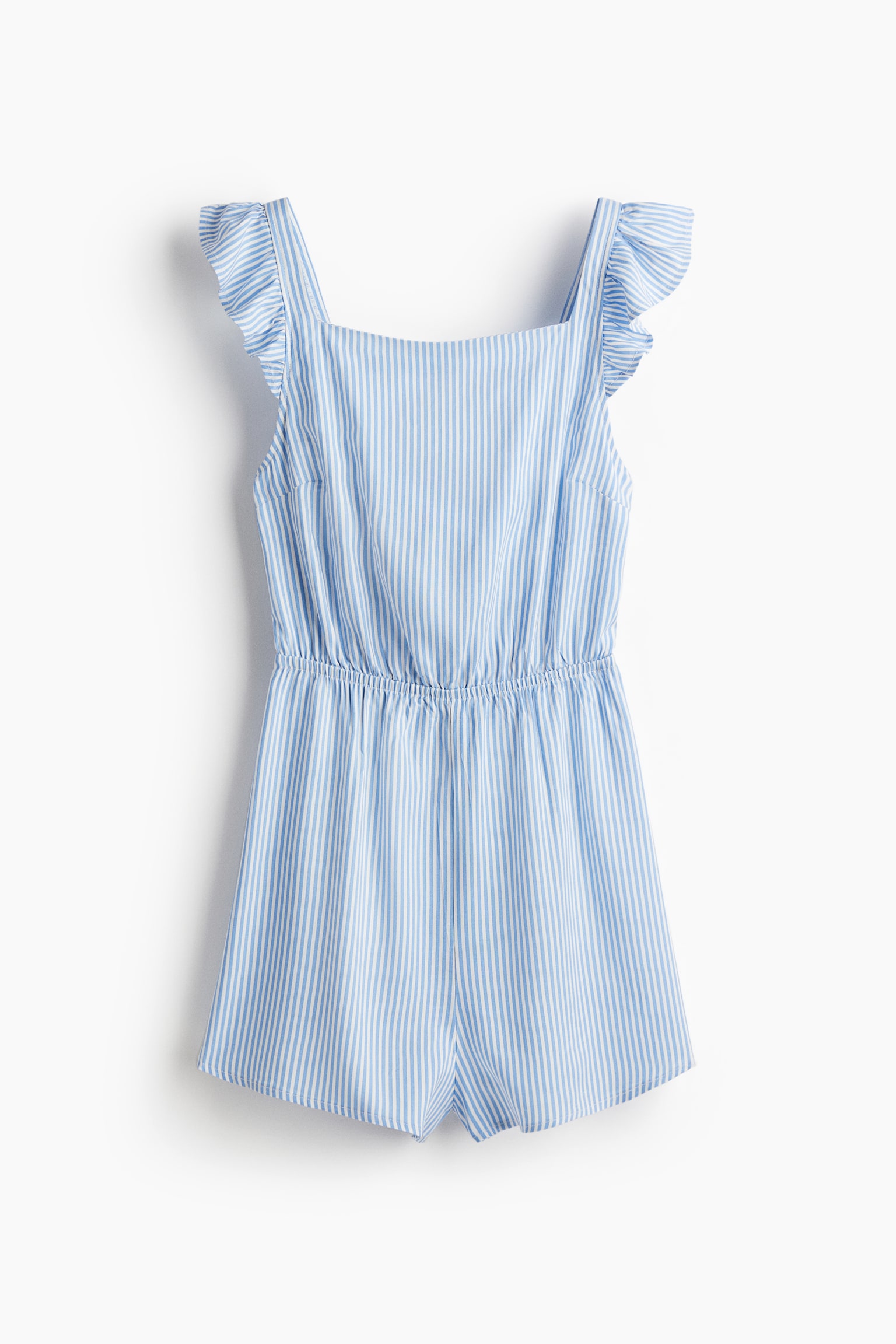 Женский комбинезон H&M Tie-Back Romper, цвет: Светлый синий / Полосатый — фото 1
