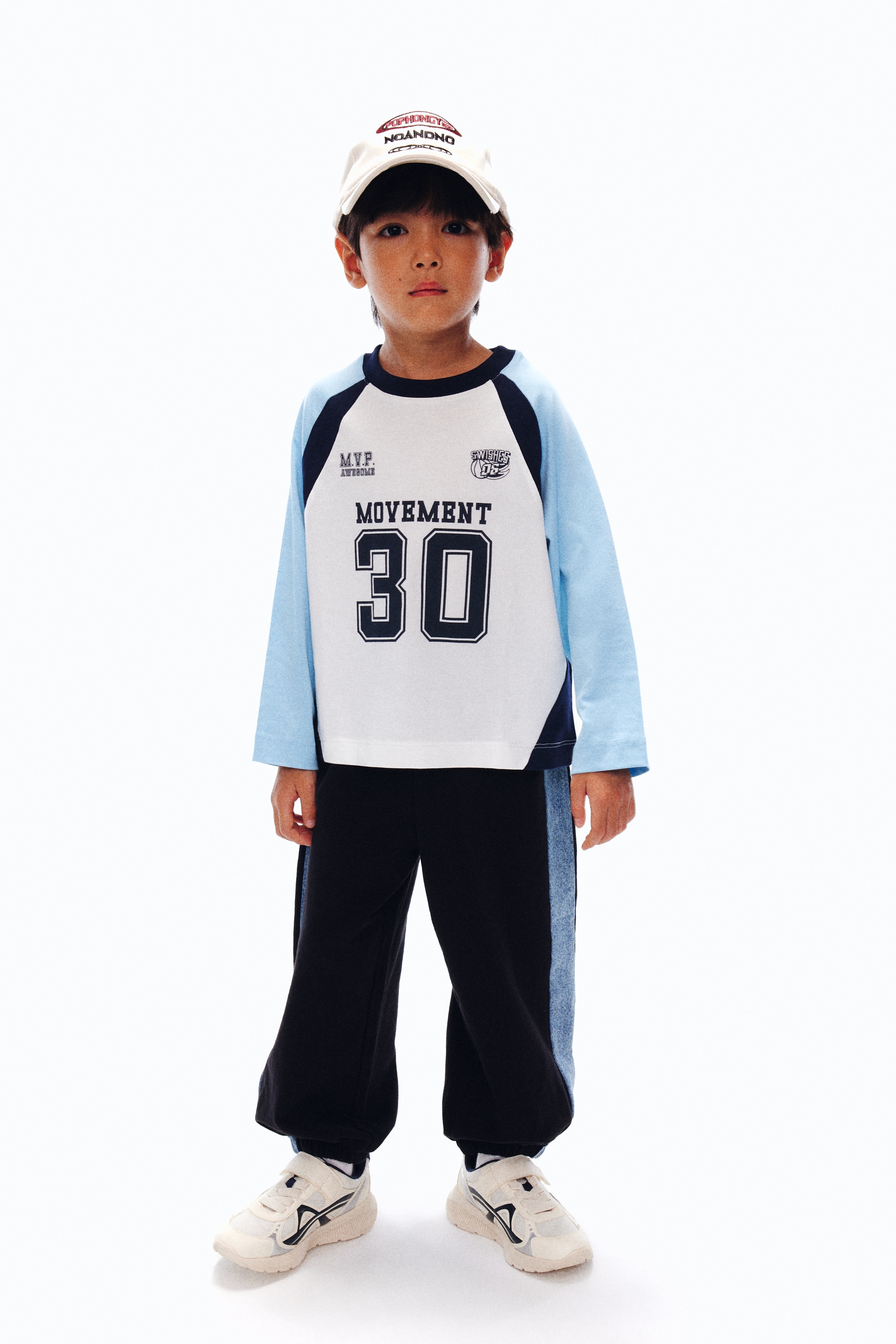 H & M - コットンジョガーパンツ - ブラック