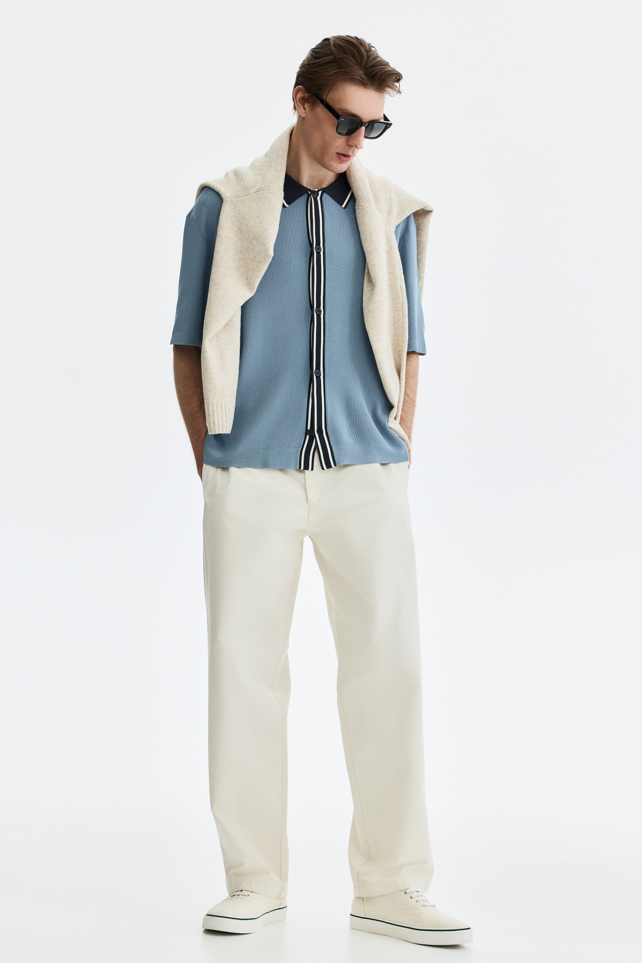 Regular-Fit Rib-Knit Shirt