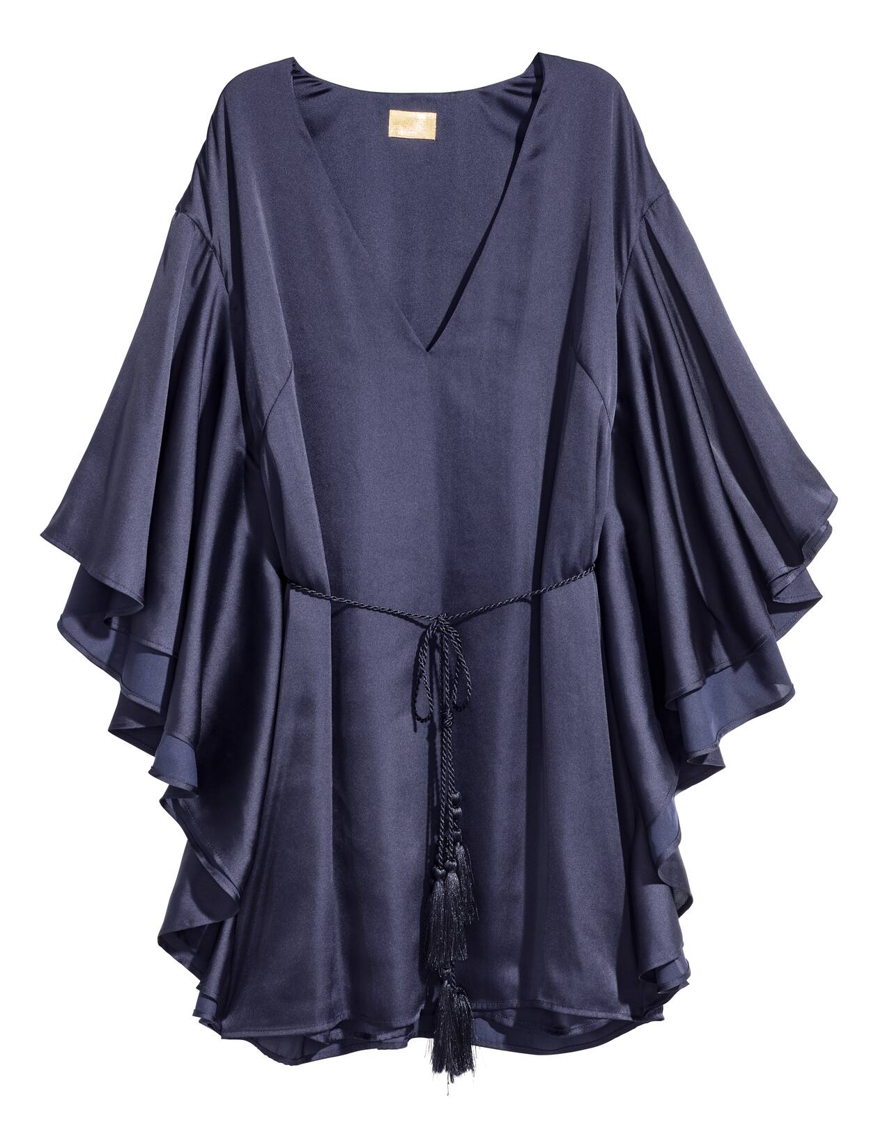 Satin dress - Dark blue - Ladies | H&M GB