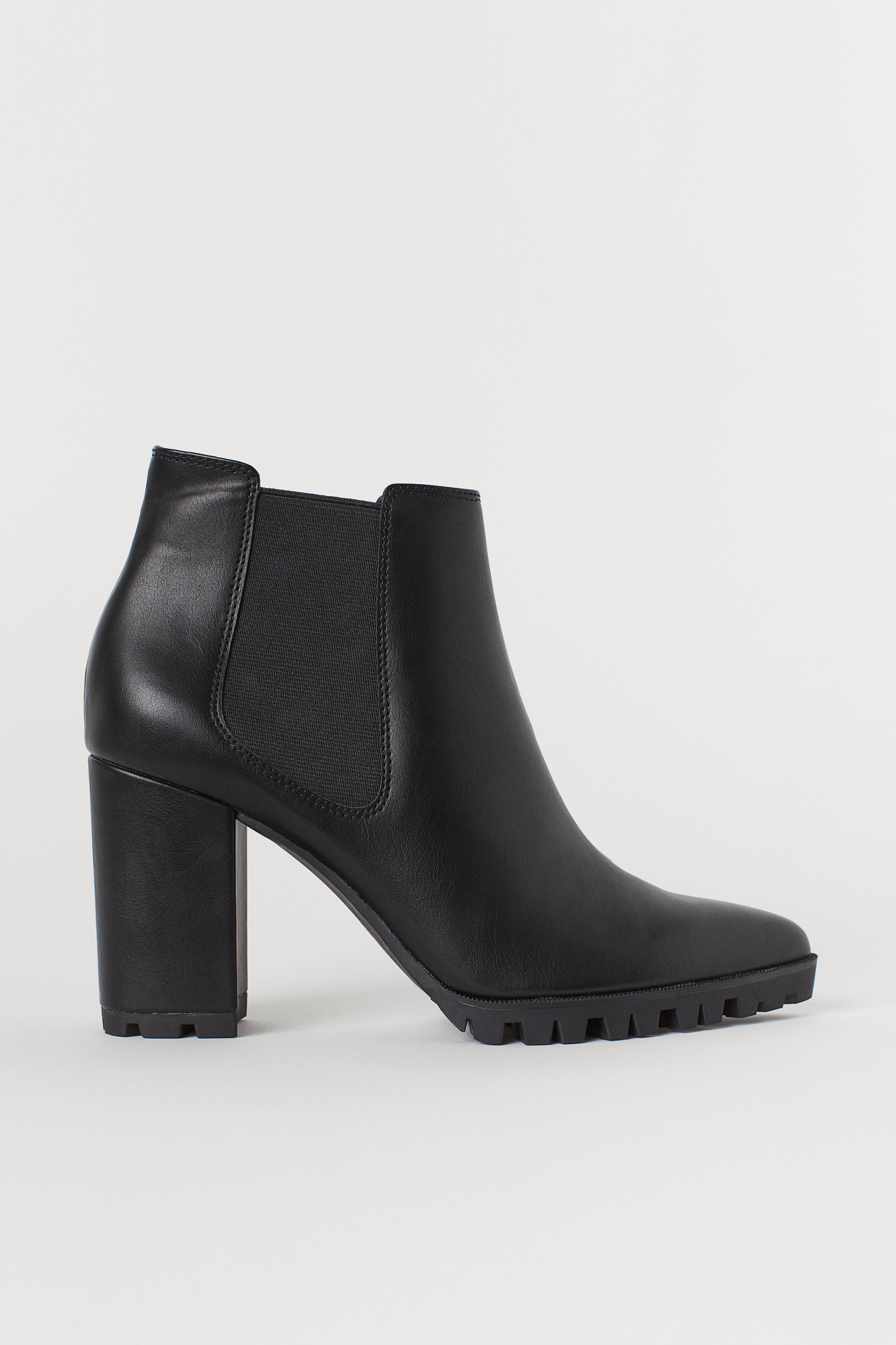 H&m black ankle booties best sale