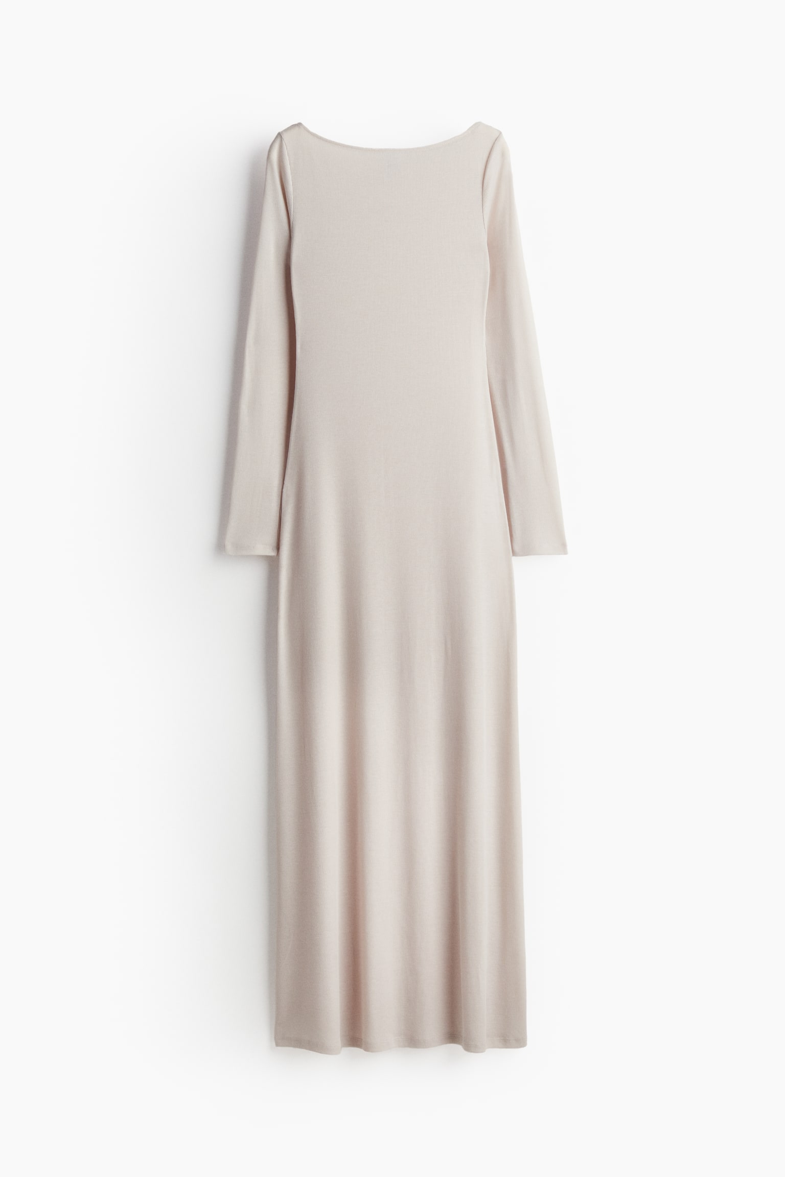 Boat-neck maxi dress - Light beige/Black/Dark grey/Black - 2