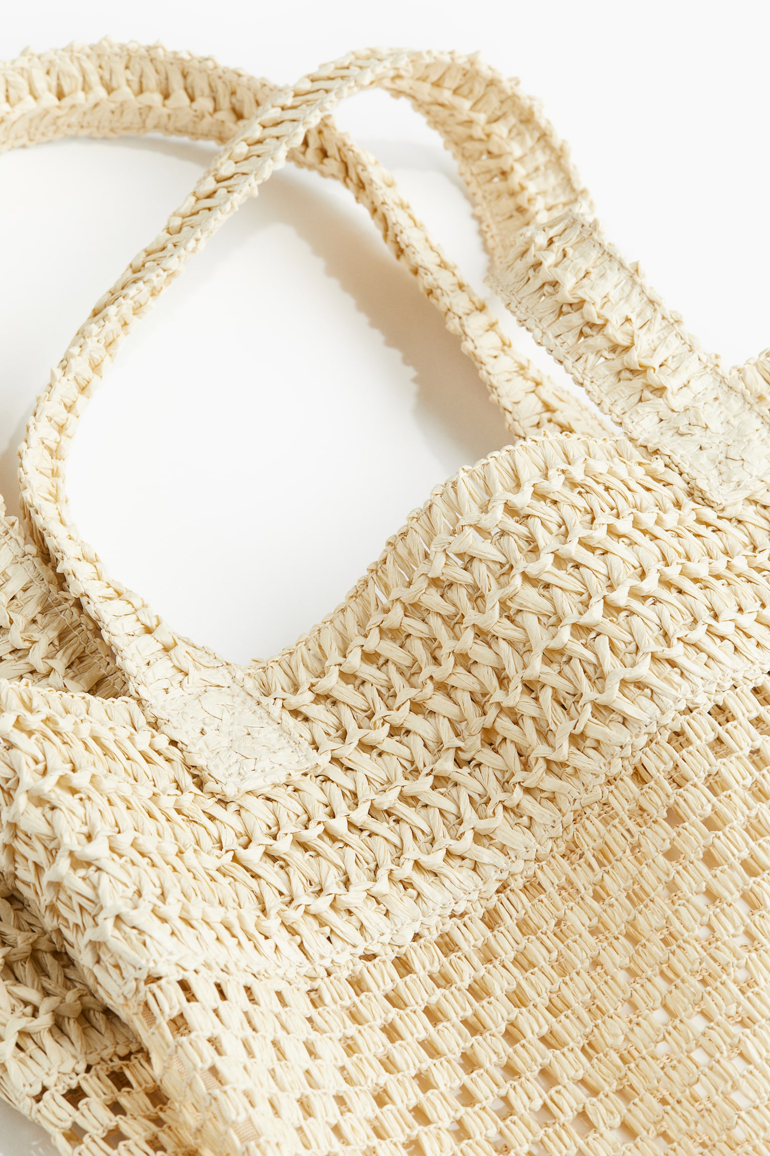 Straw shopper - Beige/Orange - 2