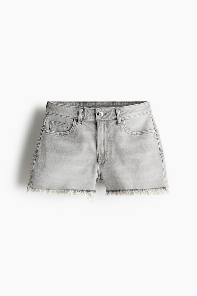 High Denim shorts - Light grey/White/Dark grey - 1