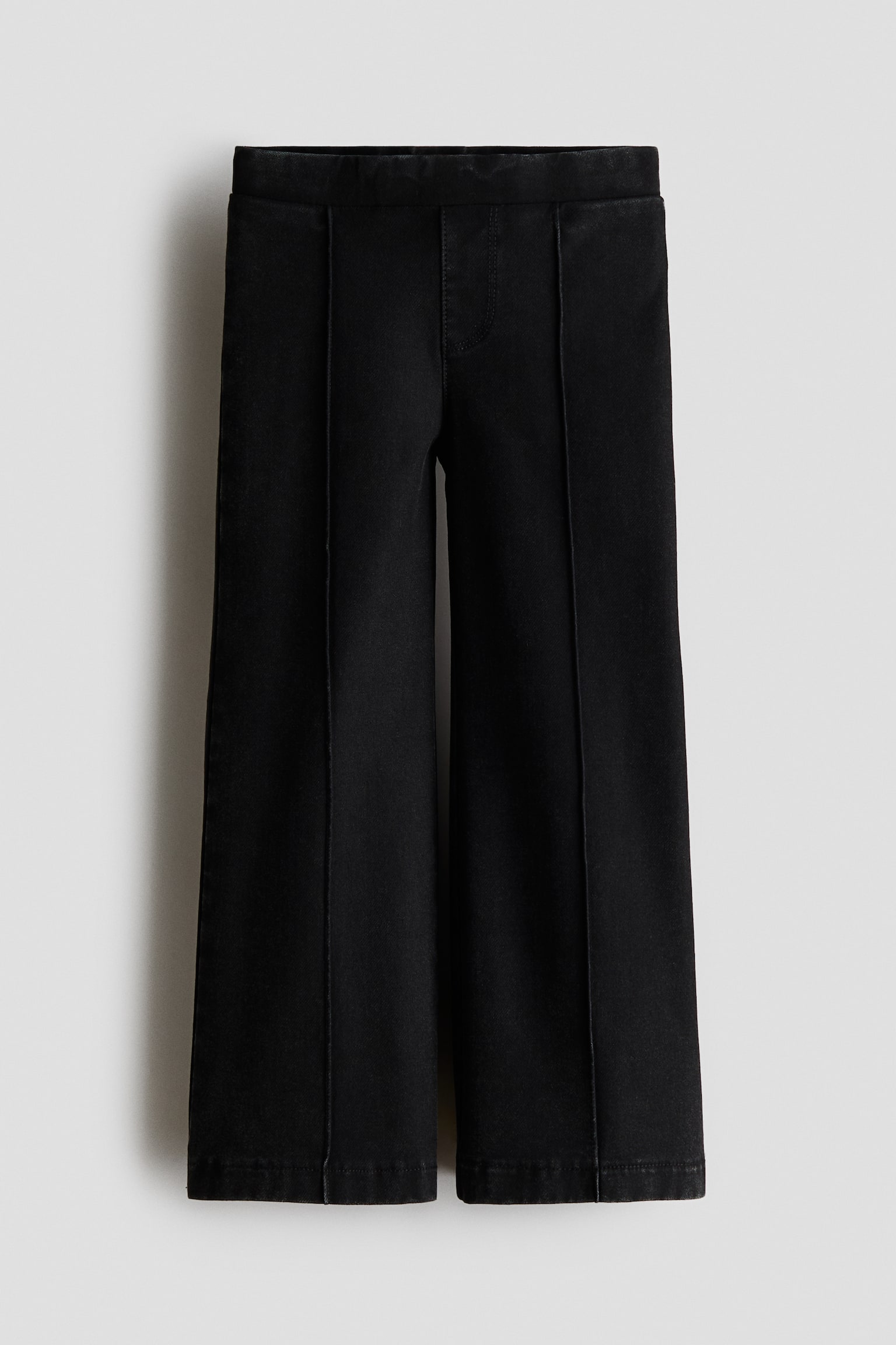 Denim-look wide-leg jeggings - Black/Denim blue/Pink
