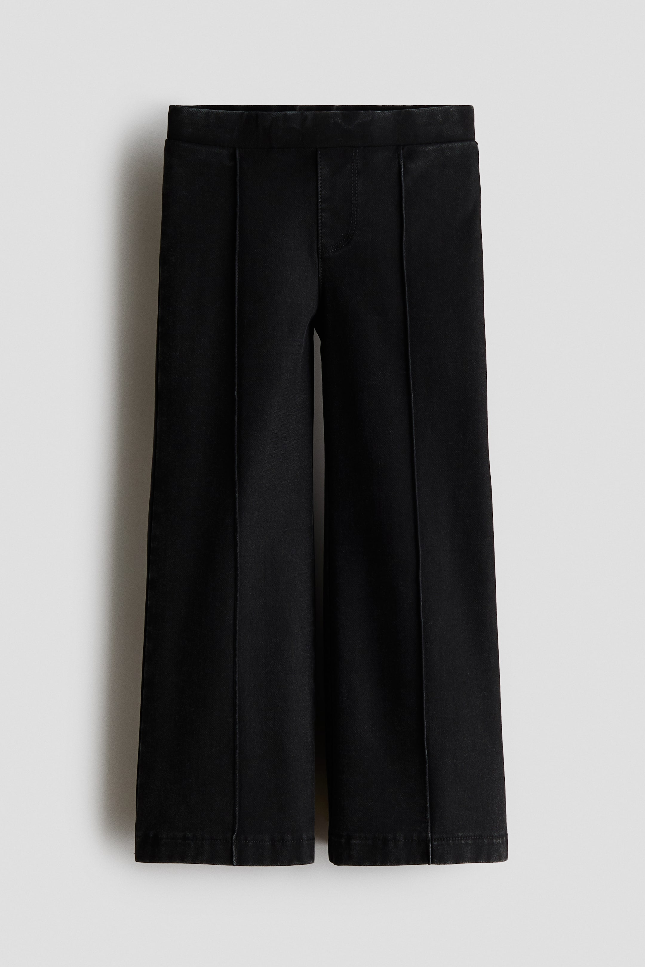 View larger image: Denim-look wide-leg jeggings - Black - Kids | H&M IN 1