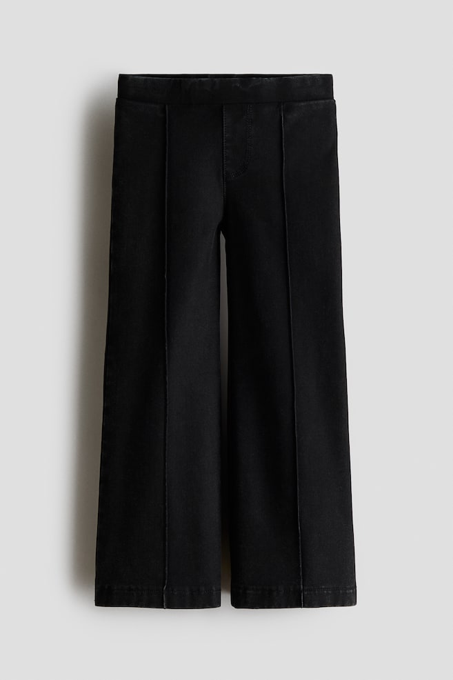 Denim-Look Wide-Leg Jeggings - Black/Light denim blue/Denim blue/Denim blue/Pink - 1