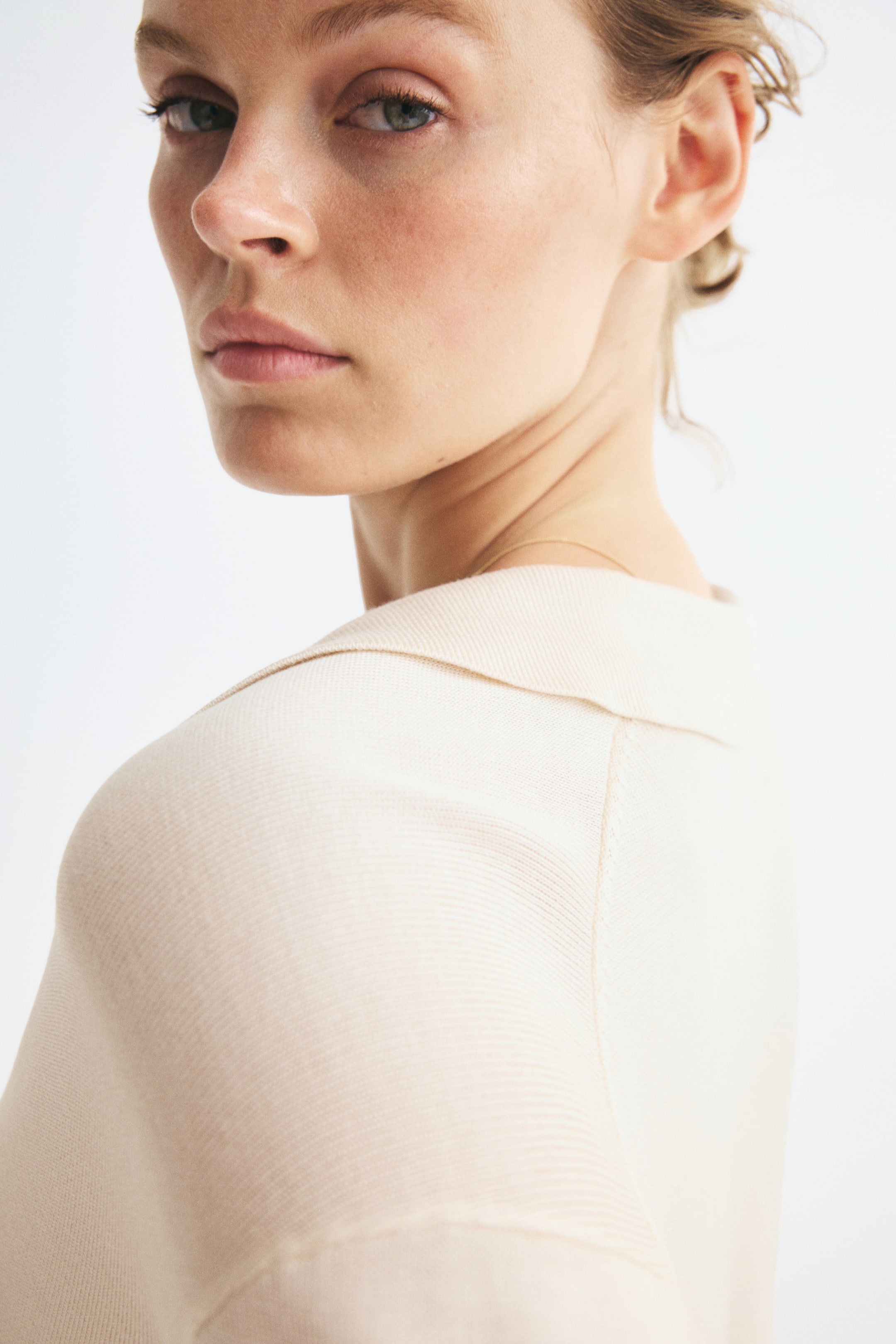 Fine-Knit Polo Shirt