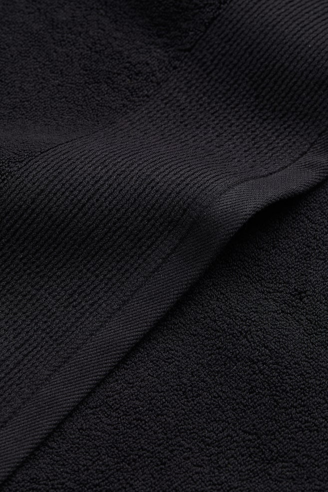 Bawełniany ręcznik frotte dla gości - Czarny/Biały - 3
