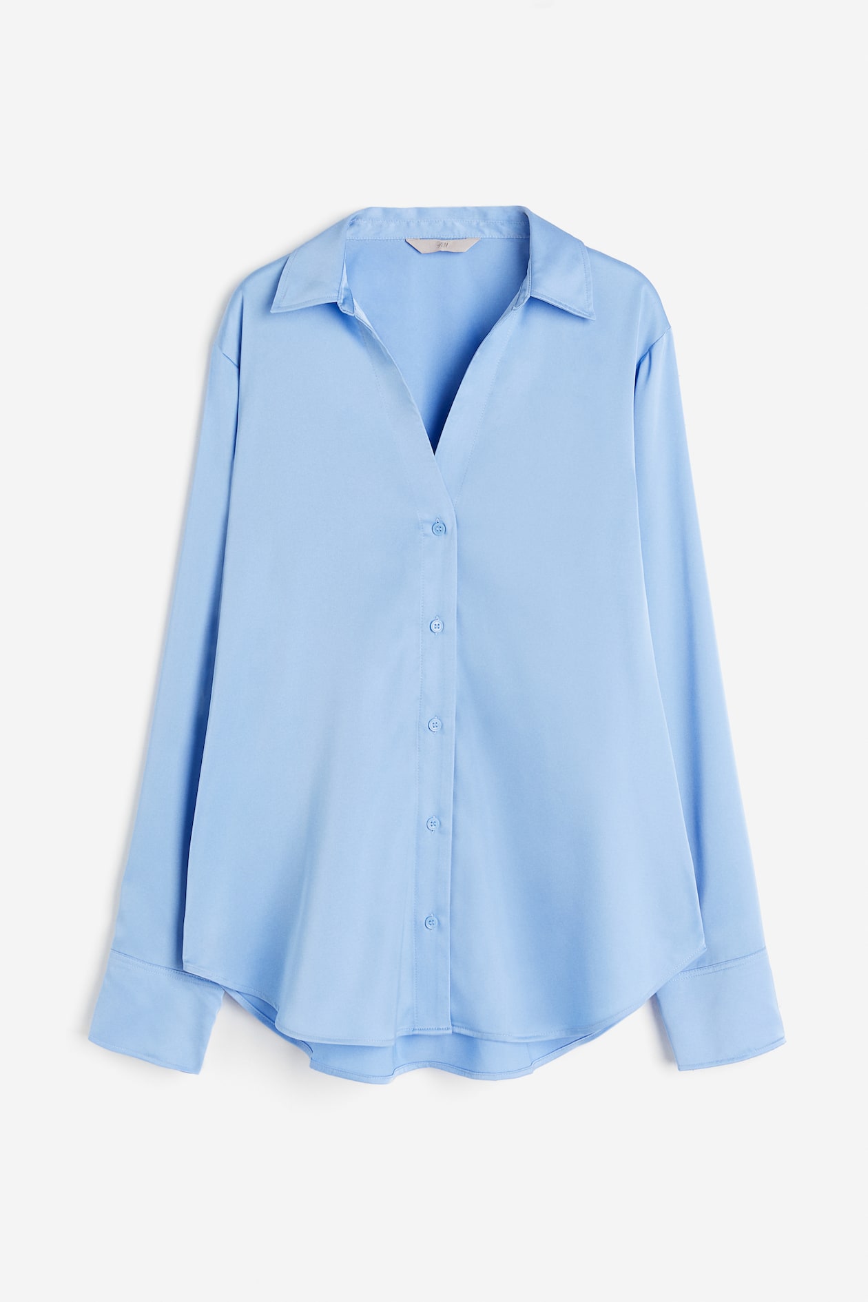 Navy Blue H&M Bishop Sleeve Blouse - M/size 4 main image 1