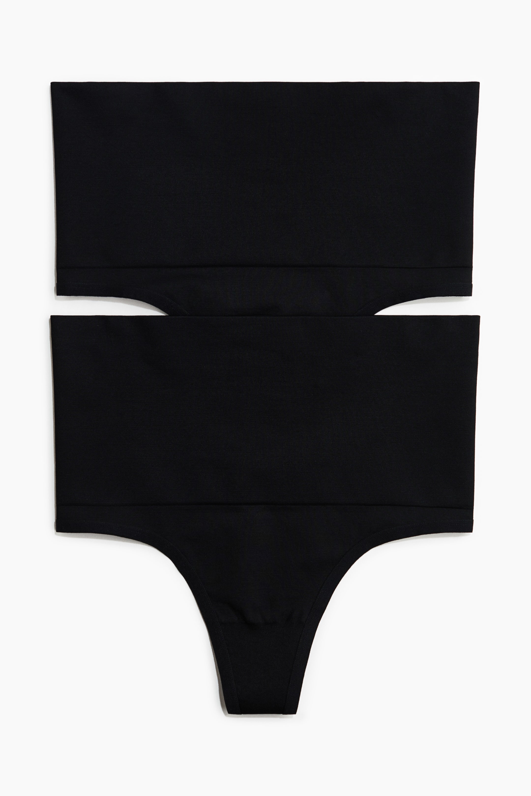 View larger image: 2-Pack Medium Shape Thong Briefs - Black - Ladies | H&M CA 1