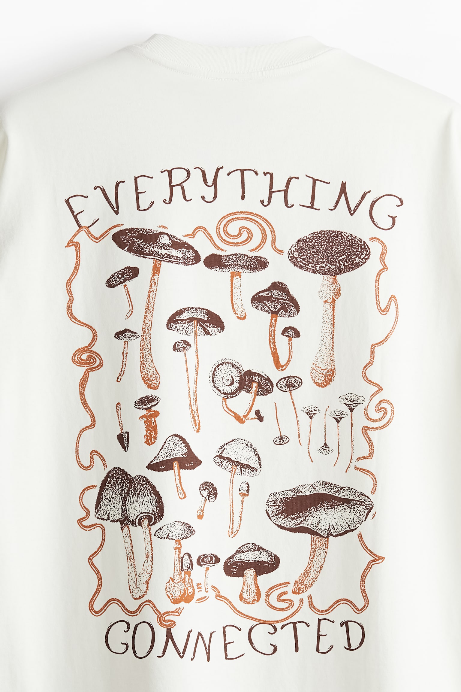 Loose Fit Print Tee - White/Mushrooms/Black/Word/Light beige/Navy blue/Butterfly/White/Bloomcraft/White/Glow/Purple/Radiate Good Energy - 6