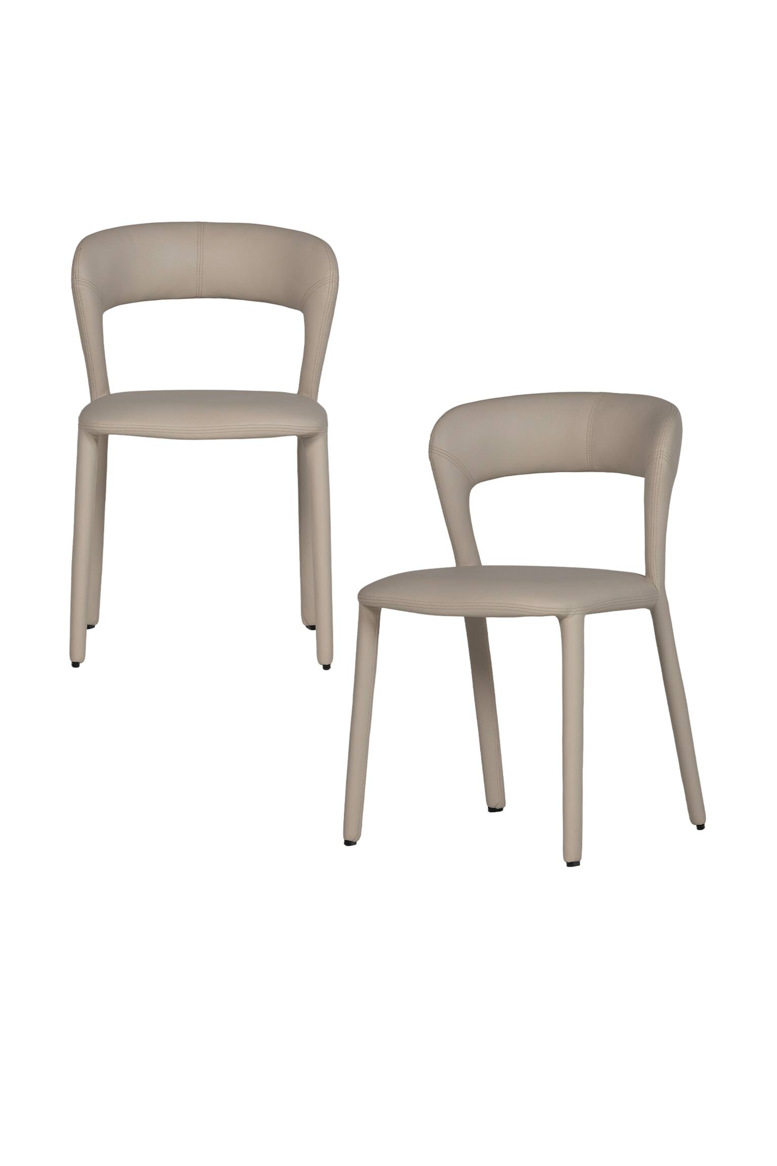 Noble Dining Chair - Set Of 2 - Beige/Taupe/Divers - 2