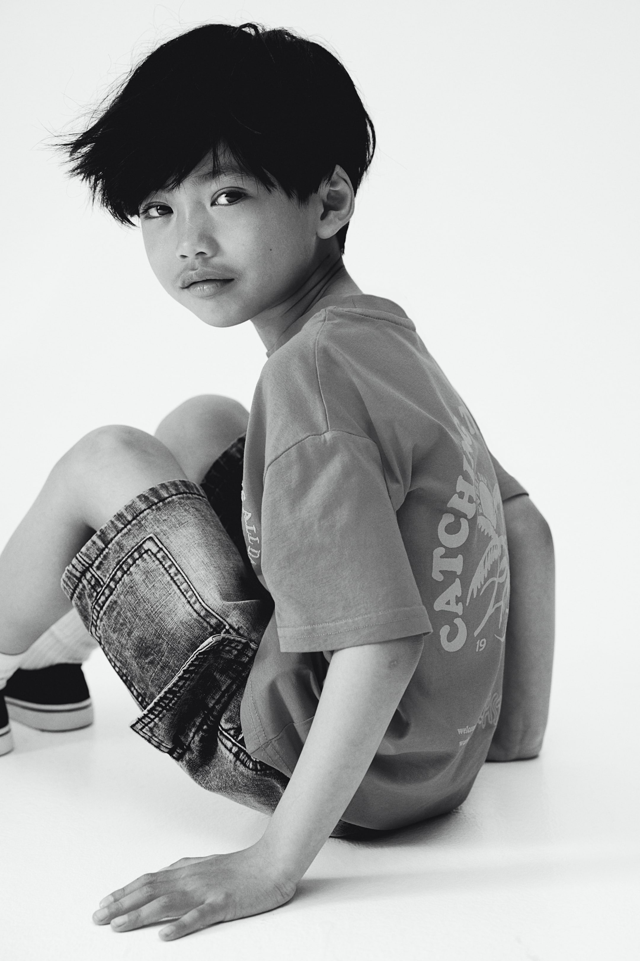 Denim cargo shorts - Dark grey denim - Kids | H&M GB 2